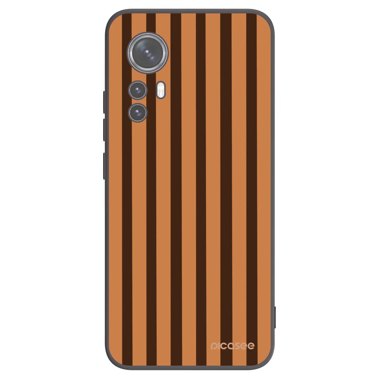 Picasee fekete szilikon tok az alábbi mobiltelefonokra Xiaomi 12 - Caramel lines