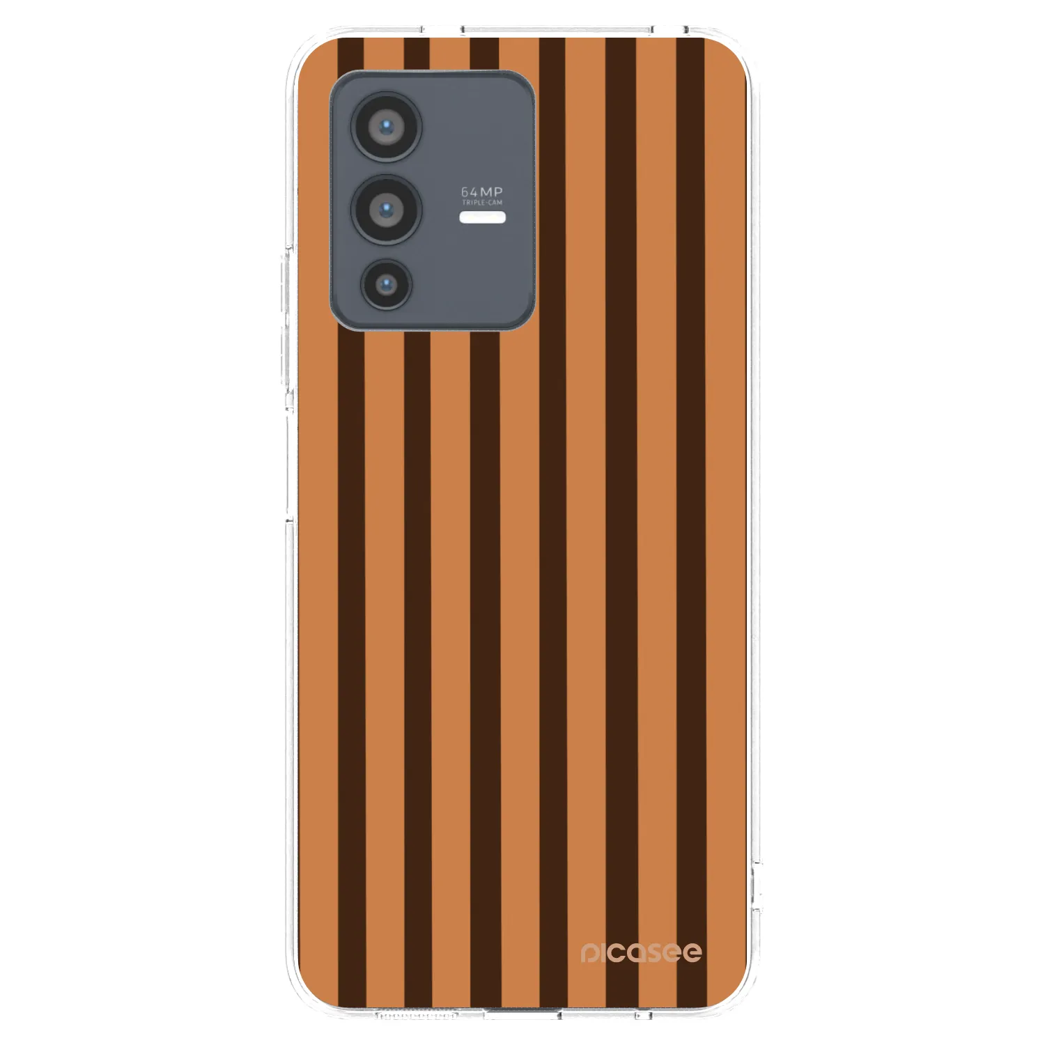Picasee átlátszó szilikon tok az alábbi mobiltelefonokra Vivo V23 5G - Caramel lines