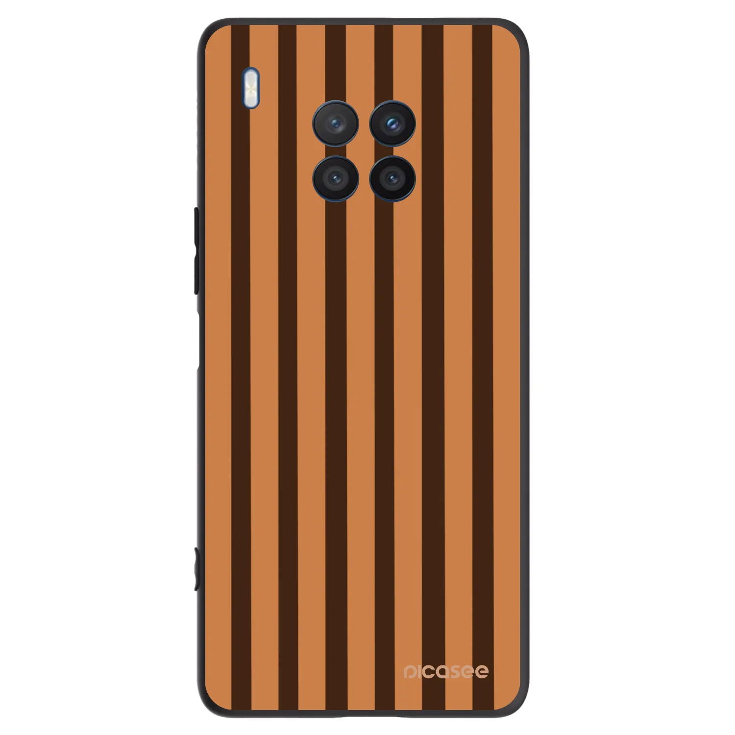 Picasee fekete szilikon tok az alábbi mobiltelefonokra Honor 50 Lite - Caramel lines