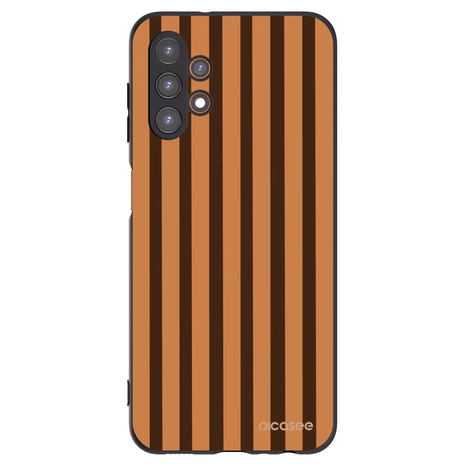 Picasee fekete szilikon tok az alábbi mobiltelefonokra Samsung Galaxy A13 4G A135 - Caramel lines