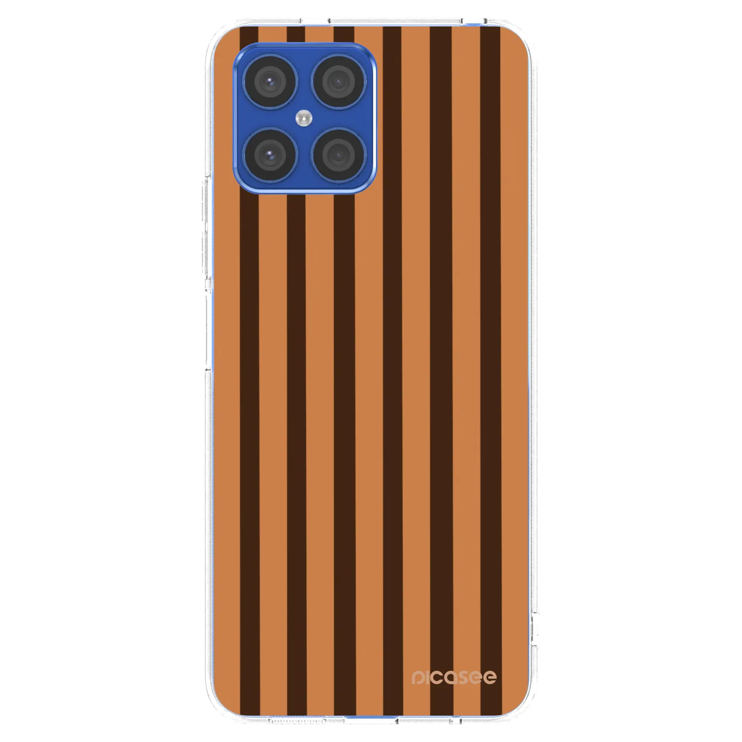 Picasee átlátszó szilikon tok az alábbi mobiltelefonokra Honor X8 4G - Caramel lines