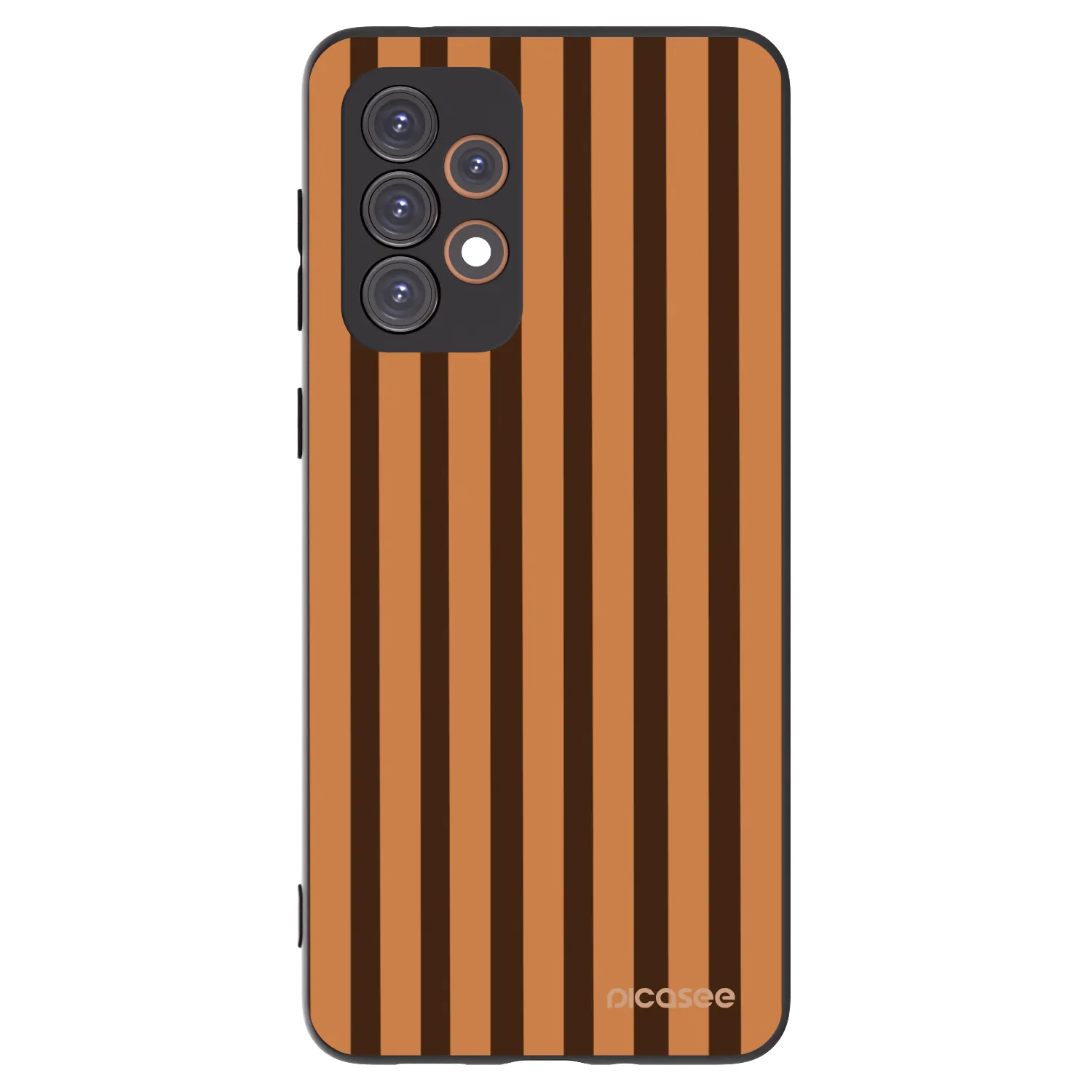 Picasee fekete szilikon tok az alábbi mobiltelefonokra Samsung Galaxy A33 5G A336 - Caramel lines