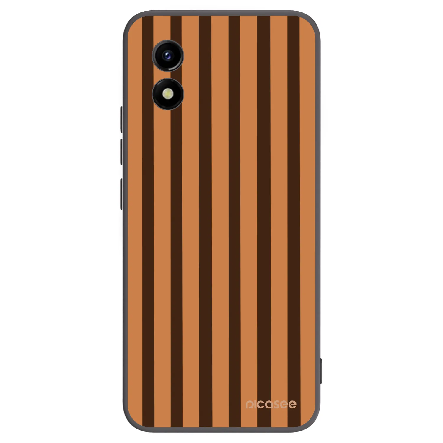 Picasee fekete szilikon tok az alábbi mobiltelefonokra Vivo Y01 - Caramel lines