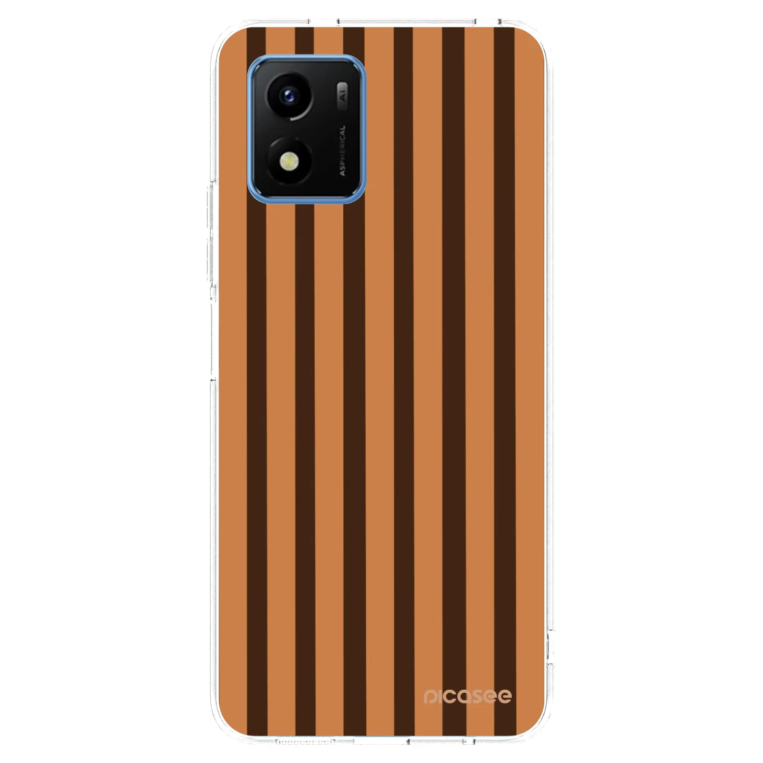 Picasee átlátszó szilikon tok az alábbi mobiltelefonokra Vivo Y01 - Caramel lines