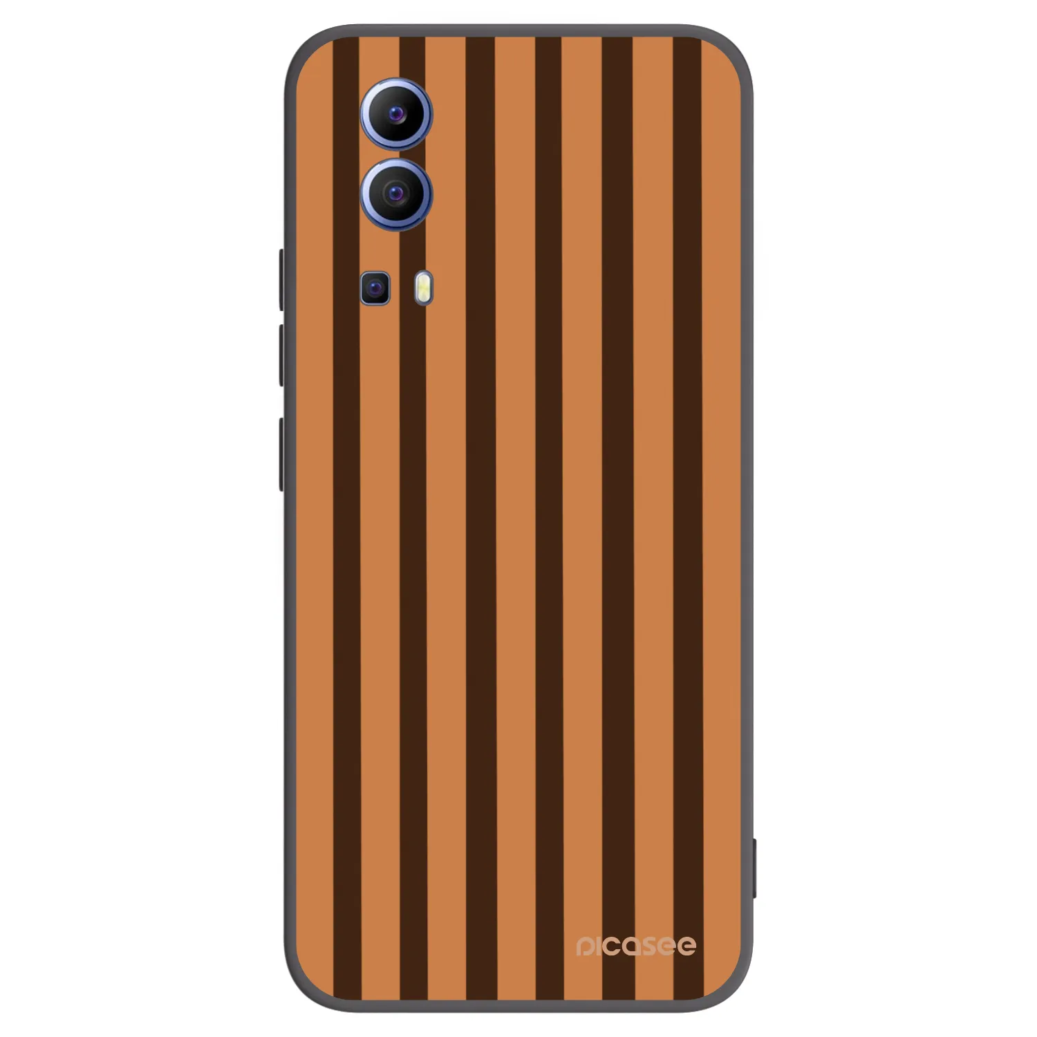 Picasee fekete szilikon tok az alábbi mobiltelefonokra Vivo Y52 5G - Caramel lines