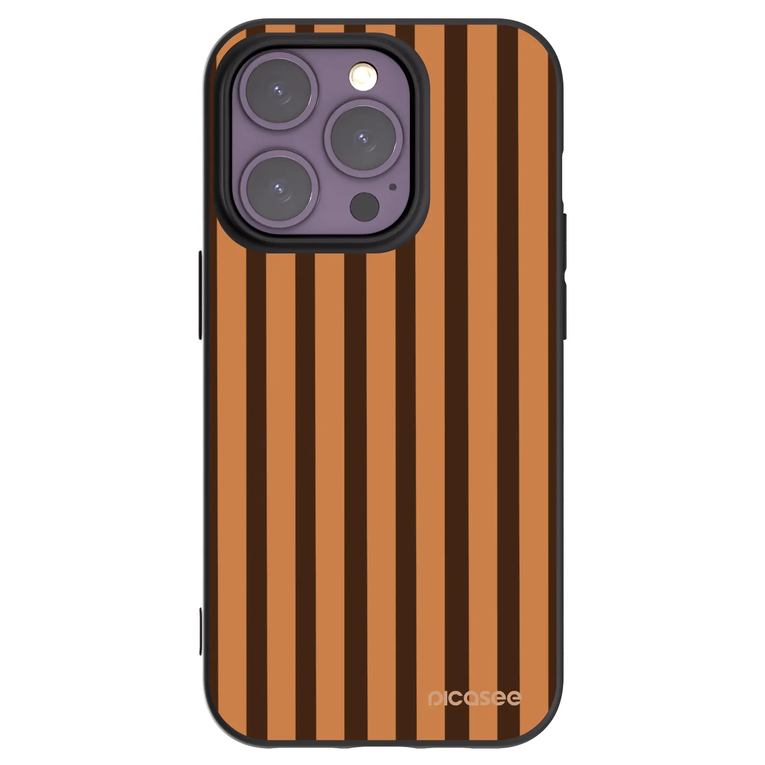 Picasee fekete szilikon tok az alábbi mobiltelefonokra Apple iPhone 14 Pro - Caramel lines