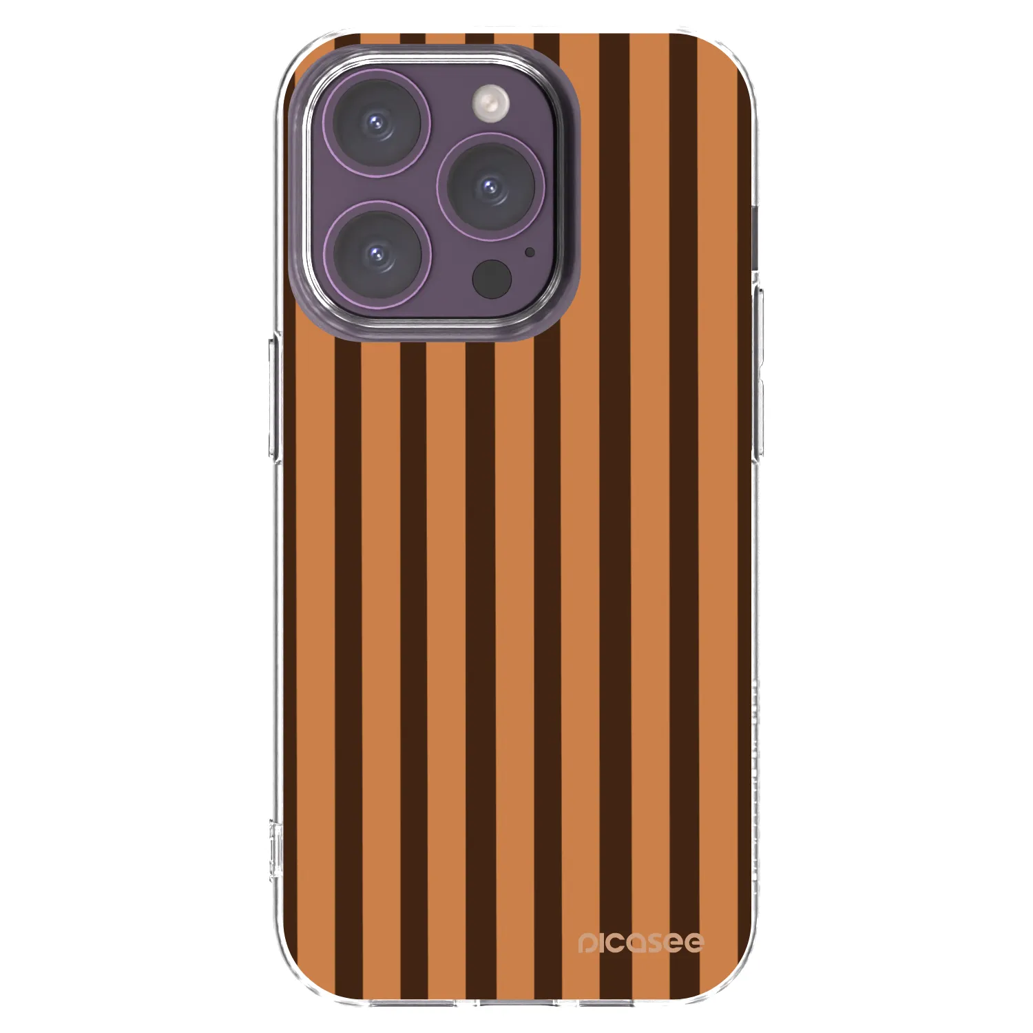 Picasee átlátszó szilikon tok az alábbi mobiltelefonokra Apple iPhone 14 Pro - Caramel lines