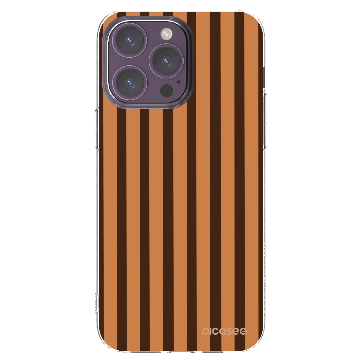 Picasee átlátszó szilikon tok az alábbi mobiltelefonokra Apple iPhone 14 Pro Max - Caramel lines