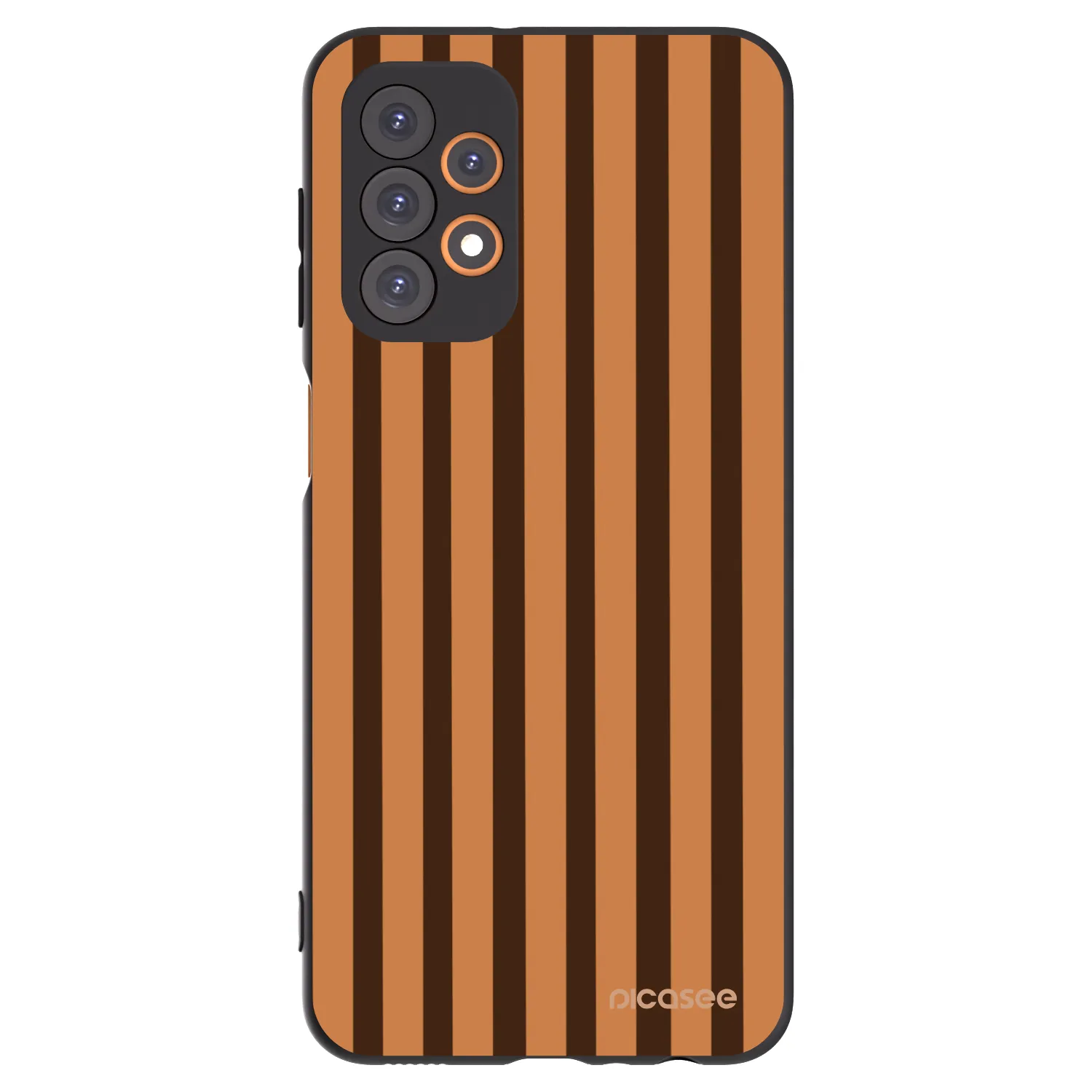 Picasee fekete szilikon tok az alábbi mobiltelefonokra Samsung Galaxy A23 A235F 4G - Caramel lines