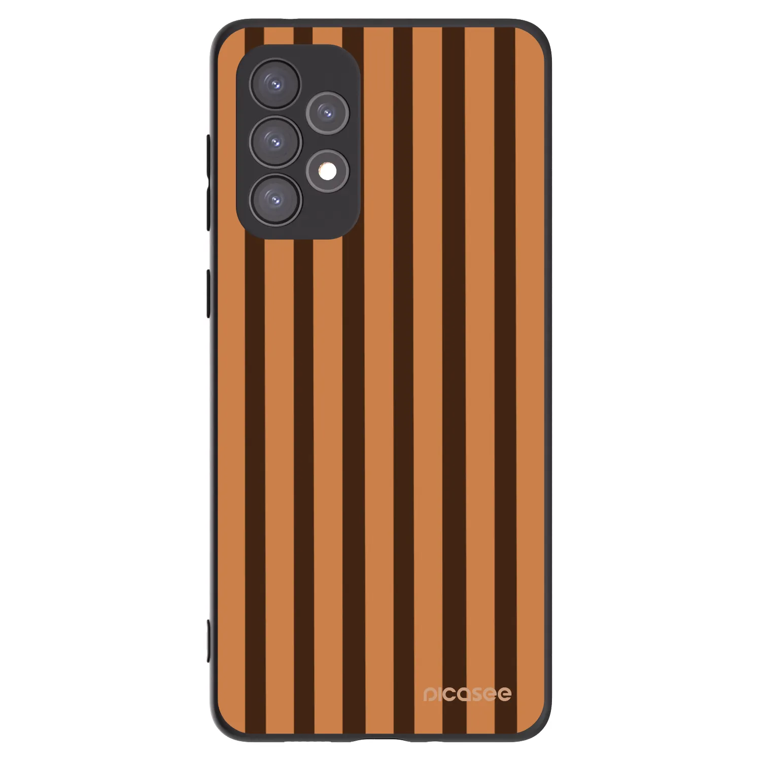 Picasee fekete szilikon tok az alábbi mobiltelefonokra Samsung Galaxy A73 5G - Caramel lines