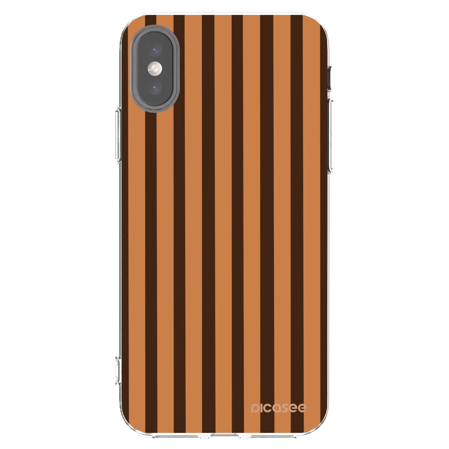Picasee átlátszó szilikon tok az alábbi mobiltelefonokra Apple iPhone X/XS - Caramel lines
