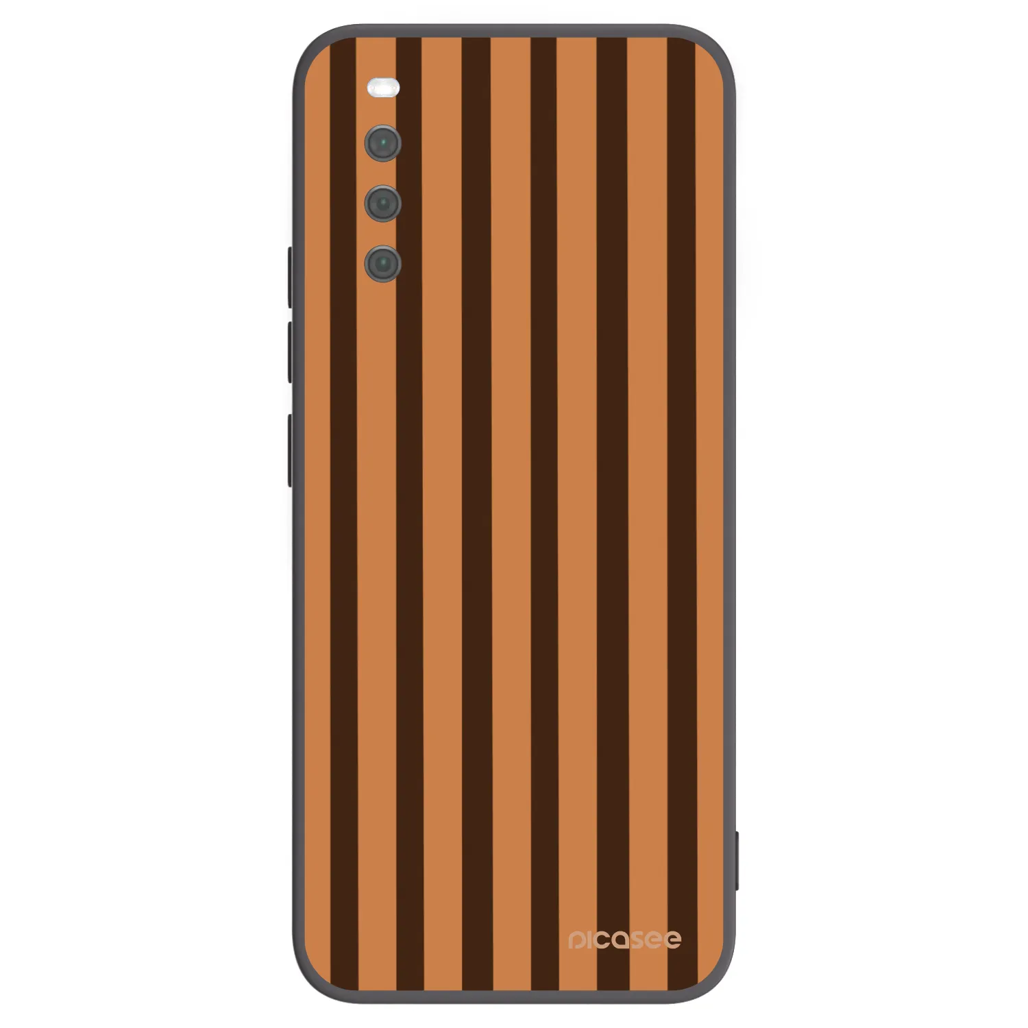 Picasee fekete szilikon tok az alábbi mobiltelefonokra Sony Xperia 10 III - Caramel lines