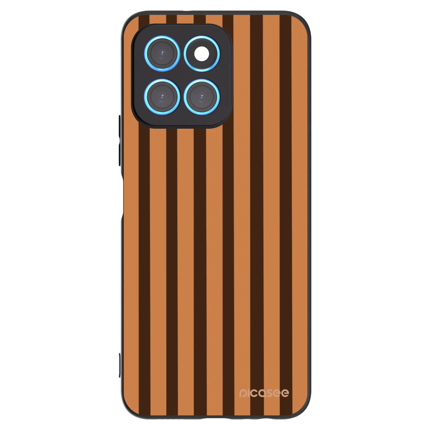 Picasee fekete szilikon tok az alábbi mobiltelefonokra Honor X8 5G - Caramel lines