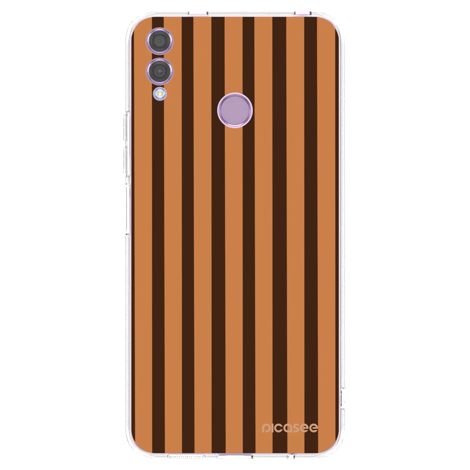 Picasee átlátszó szilikon tok az alábbi mobiltelefonokra Honor 8X - Caramel lines
