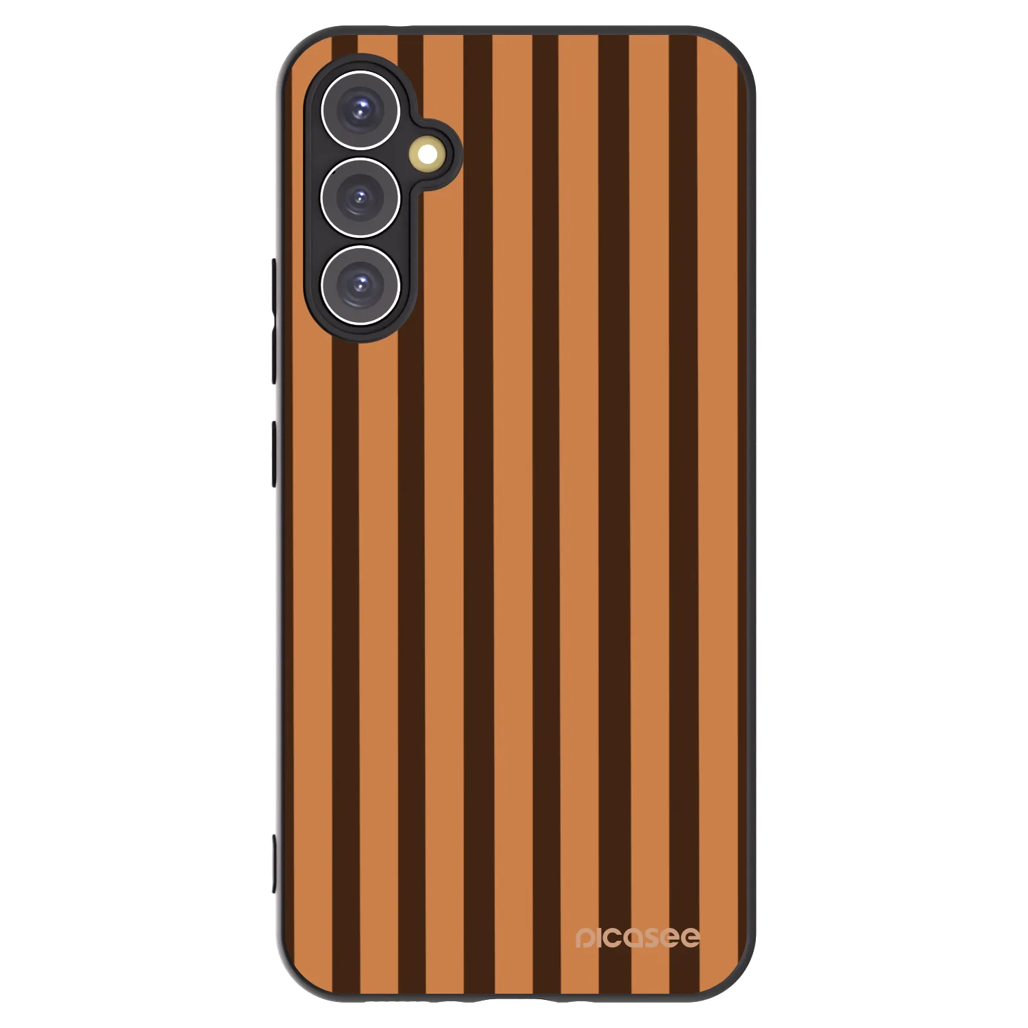 Picasee fekete szilikon tok az alábbi mobiltelefonokra Samsung Galaxy A34 5G A346B - Caramel lines