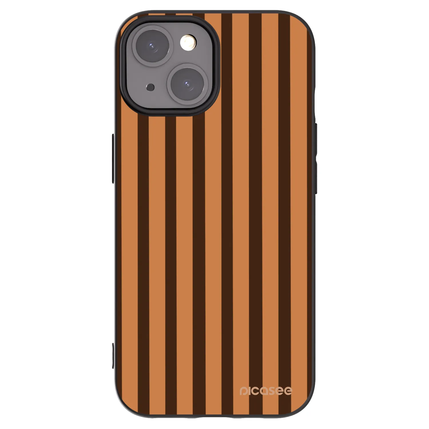 Picasee fekete szilikon tok az alábbi mobiltelefonokra Apple iPhone 15 - Caramel lines