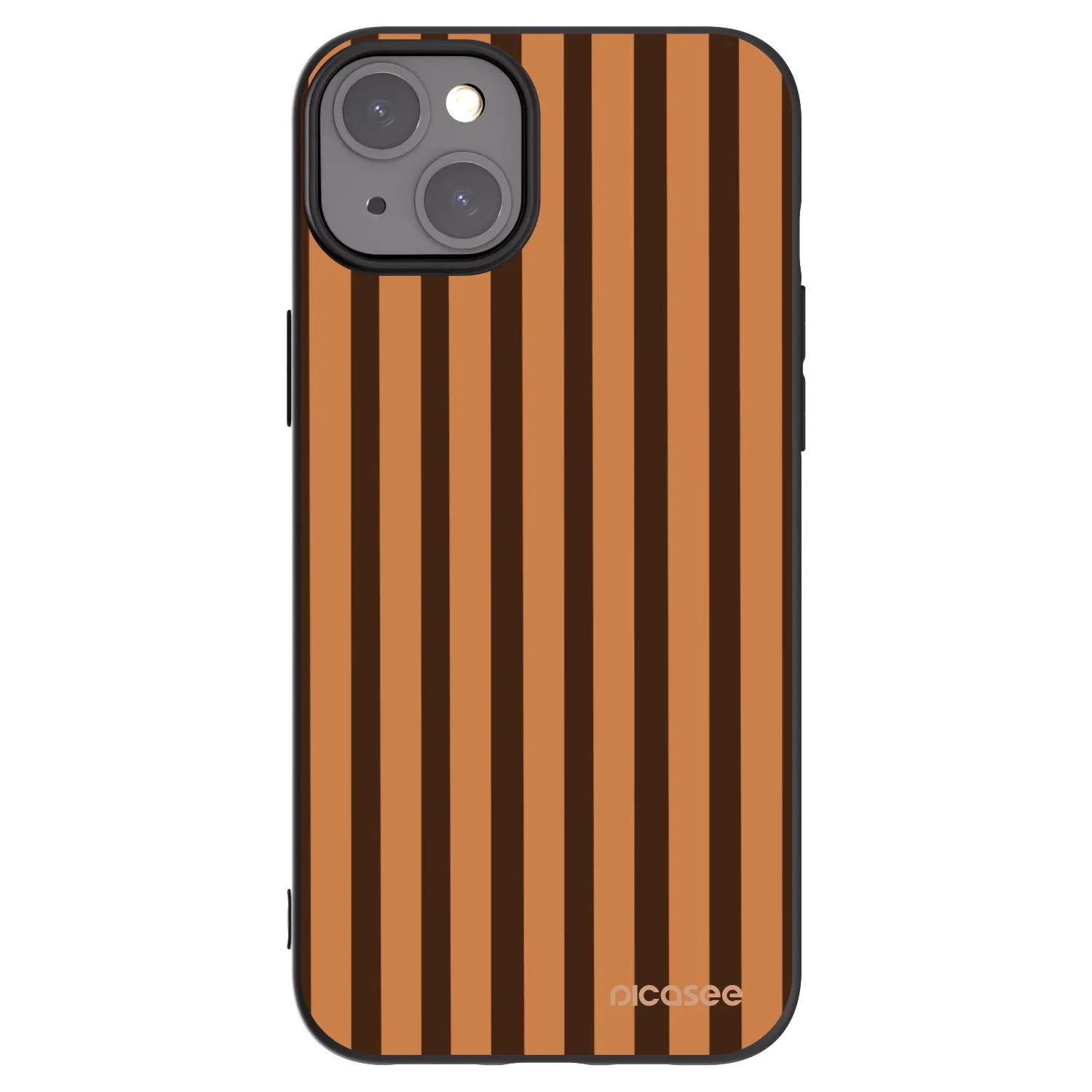 Picasee fekete szilikon tok az alábbi mobiltelefonokra Apple iPhone 15 Plus - Caramel lines