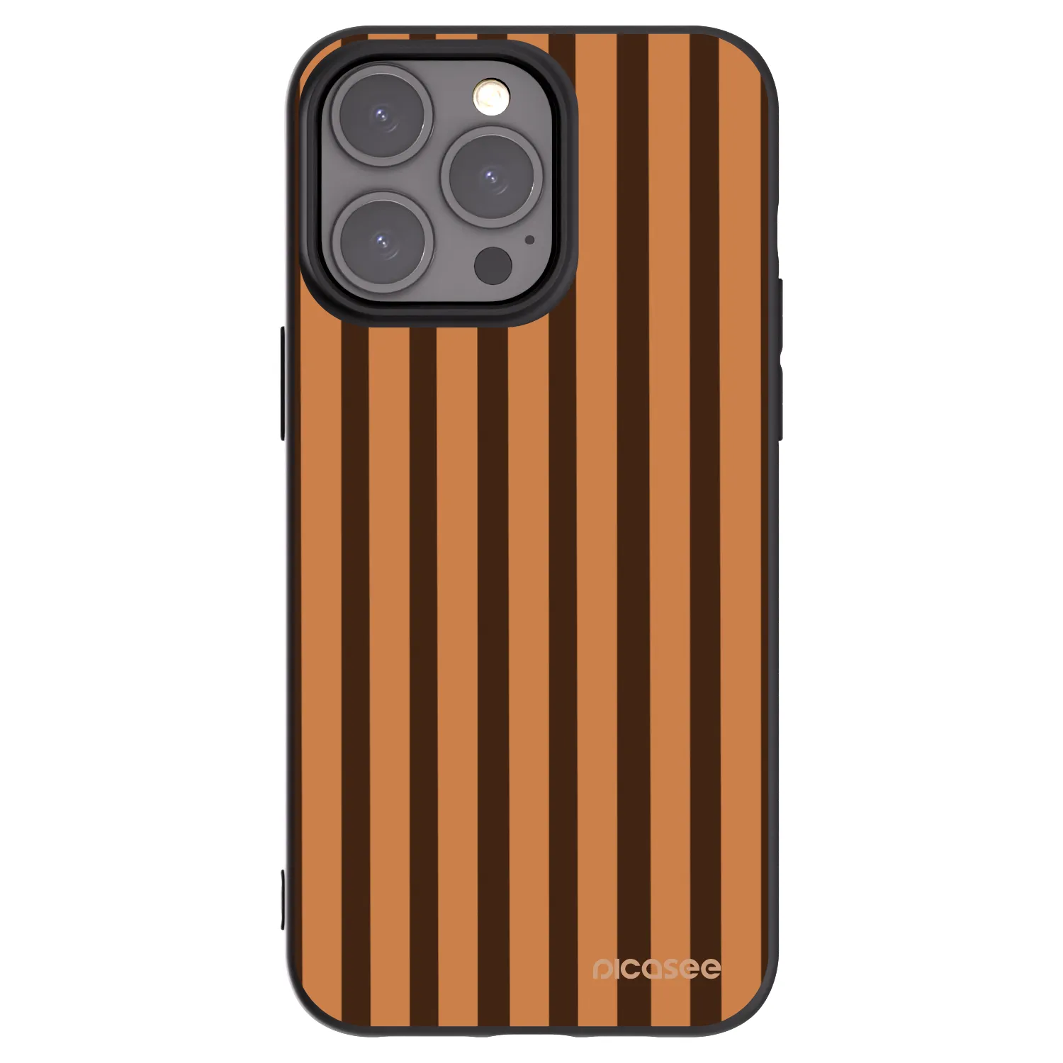 Picasee fekete szilikon tok az alábbi mobiltelefonokra Apple iPhone 15 Pro Max - Caramel lines