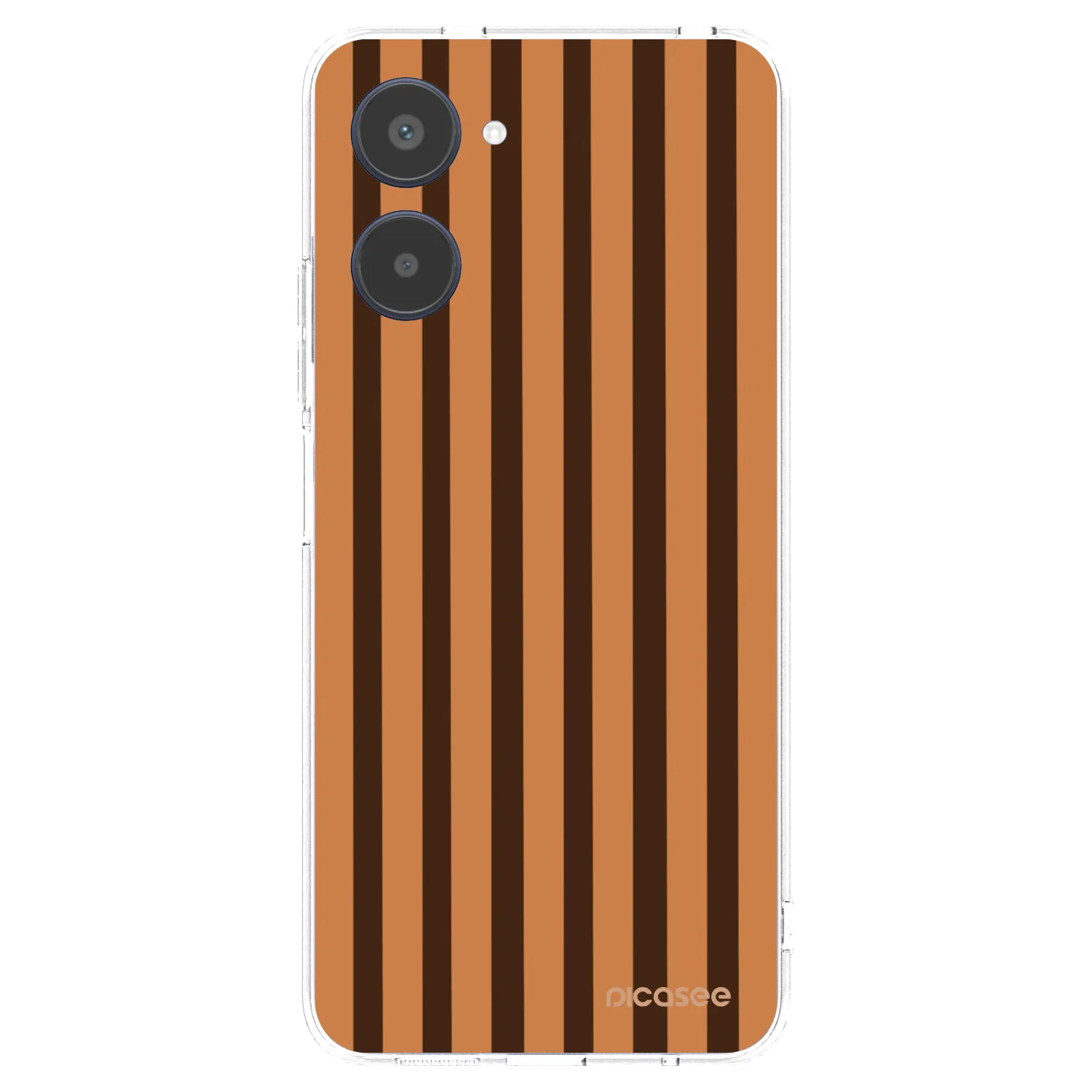 Picasee átlátszó szilikon tok az alábbi mobiltelefonokra Realme 10 4G - Caramel lines