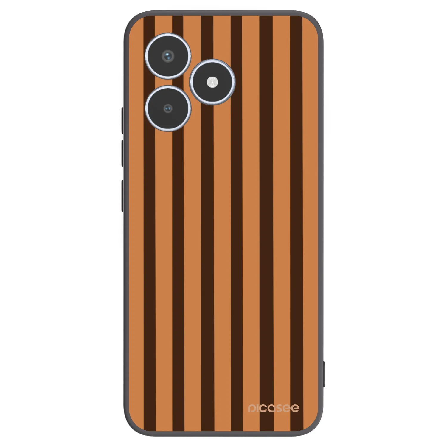 Picasee fekete szilikon tok az alábbi mobiltelefonokra Realme C53 - Caramel lines