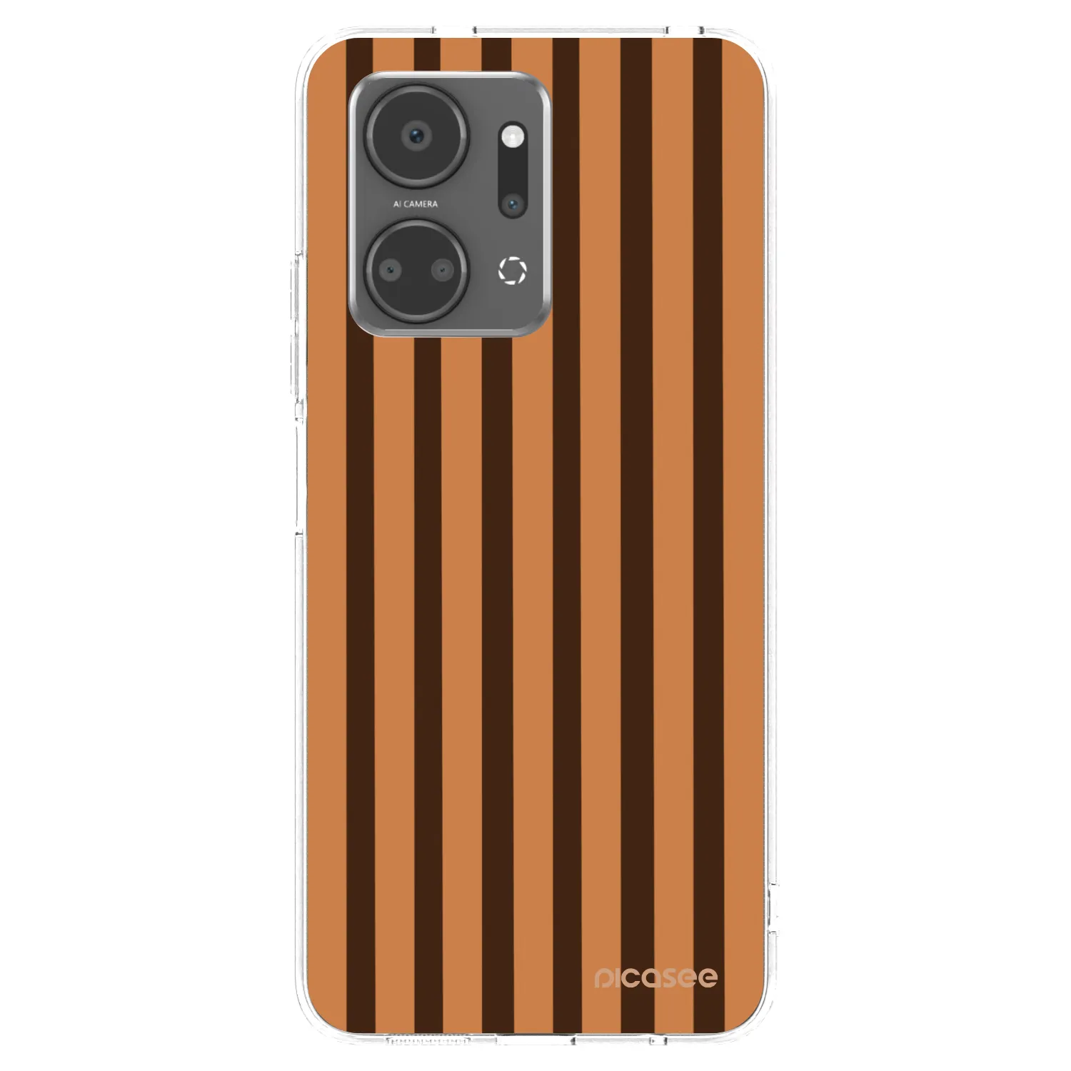 Picasee átlátszó szilikon tok az alábbi mobiltelefonokra Honor X7a - Caramel lines