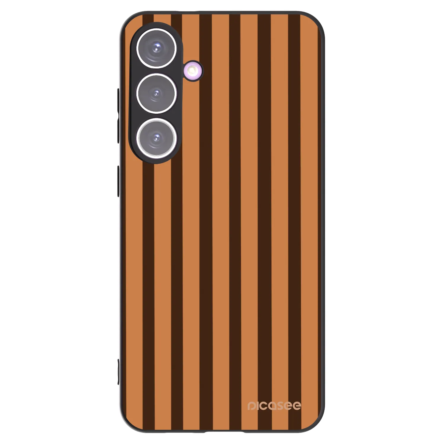 Picasee fekete szilikon tok az alábbi mobiltelefonokra Samsung Galaxy S24+ S926B 5G - Caramel lines