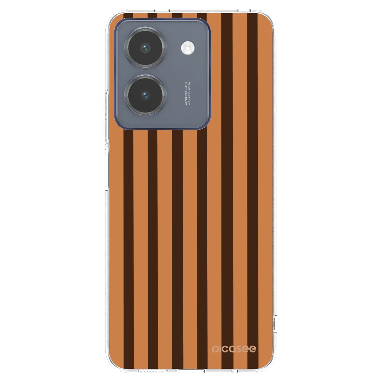 Picasee átlátszó szilikon tok az alábbi mobiltelefonokra Vivo Y36 4G - Caramel lines