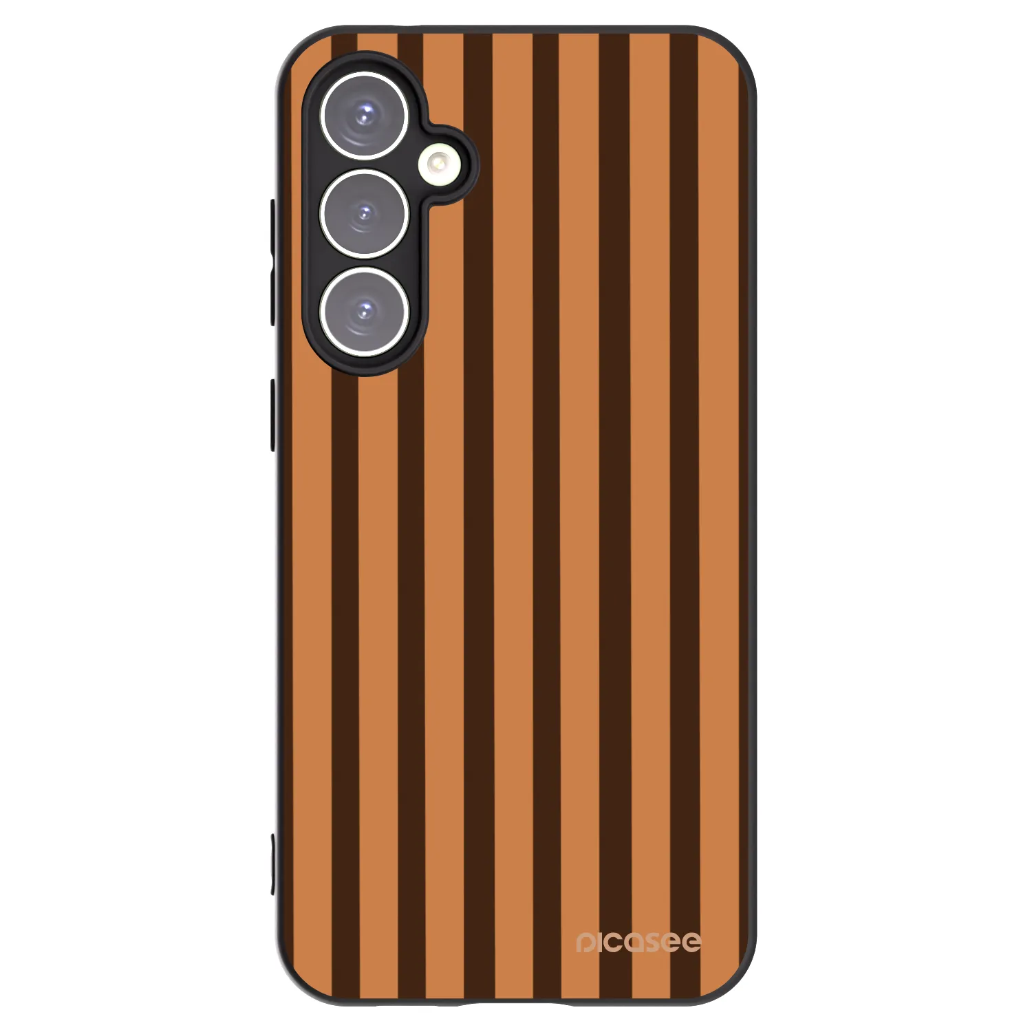Picasee fekete szilikon tok az alábbi mobiltelefonokra Samsung Galaxy S23 FE S711B - Caramel lines