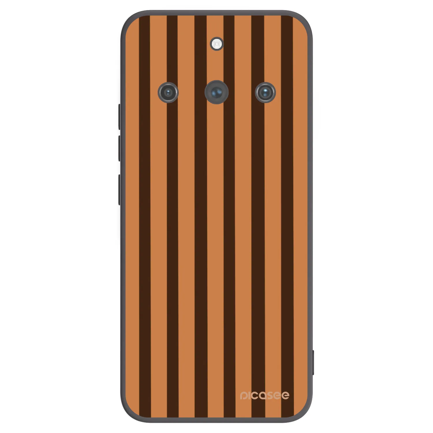 Picasee fekete szilikon tok az alábbi mobiltelefonokra Realme 11 Pro+ - Caramel lines