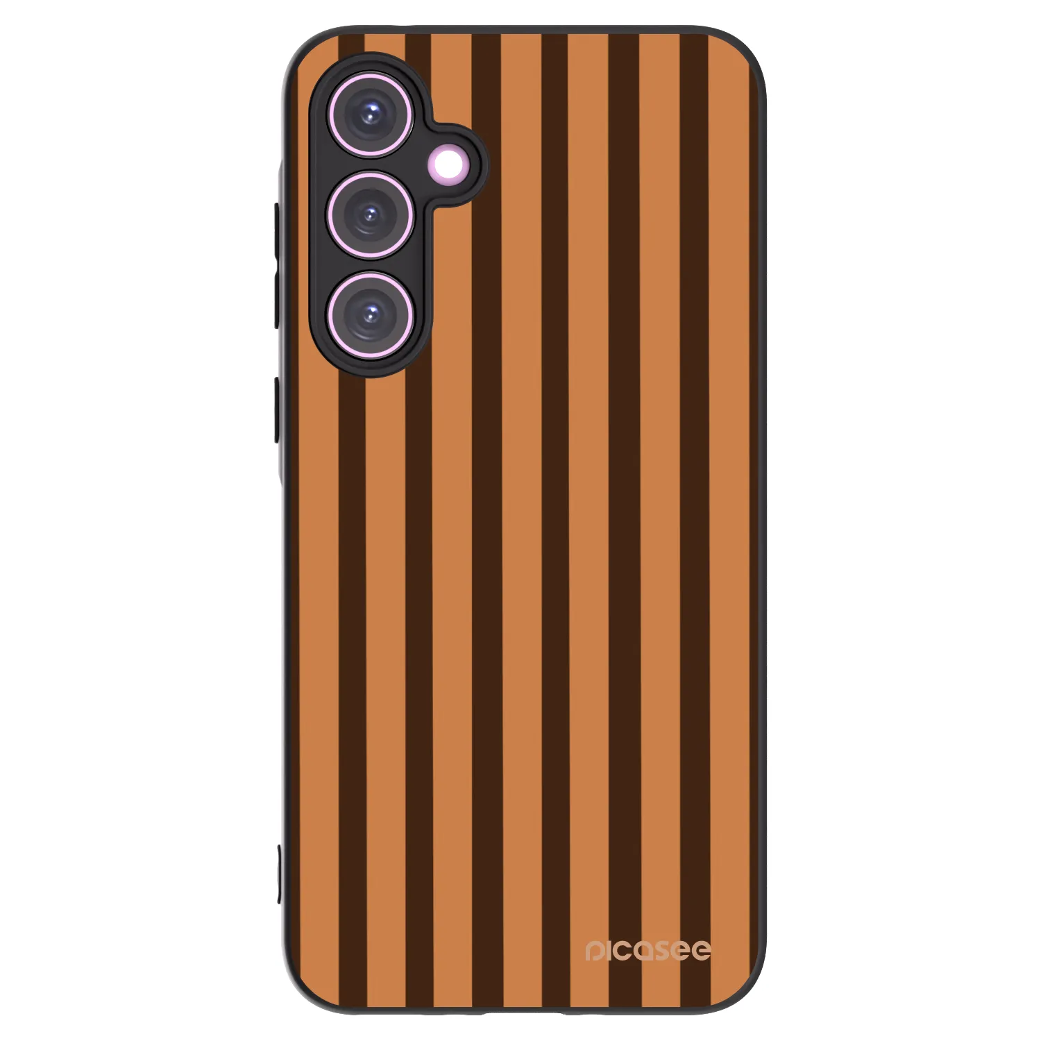 Picasee fekete szilikon tok az alábbi mobiltelefonokra Samsung Galaxy A35 5G A356B - Caramel lines
