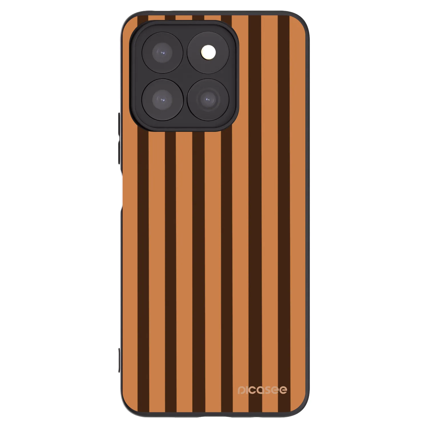 Picasee fekete szilikon tok az alábbi mobiltelefonokra Honor X8b - Caramel lines