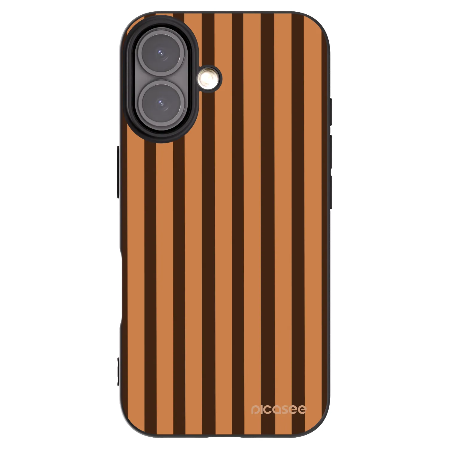 Picasee fekete szilikon tok az alábbi mobiltelefonokra Apple iPhone 16 - Caramel lines