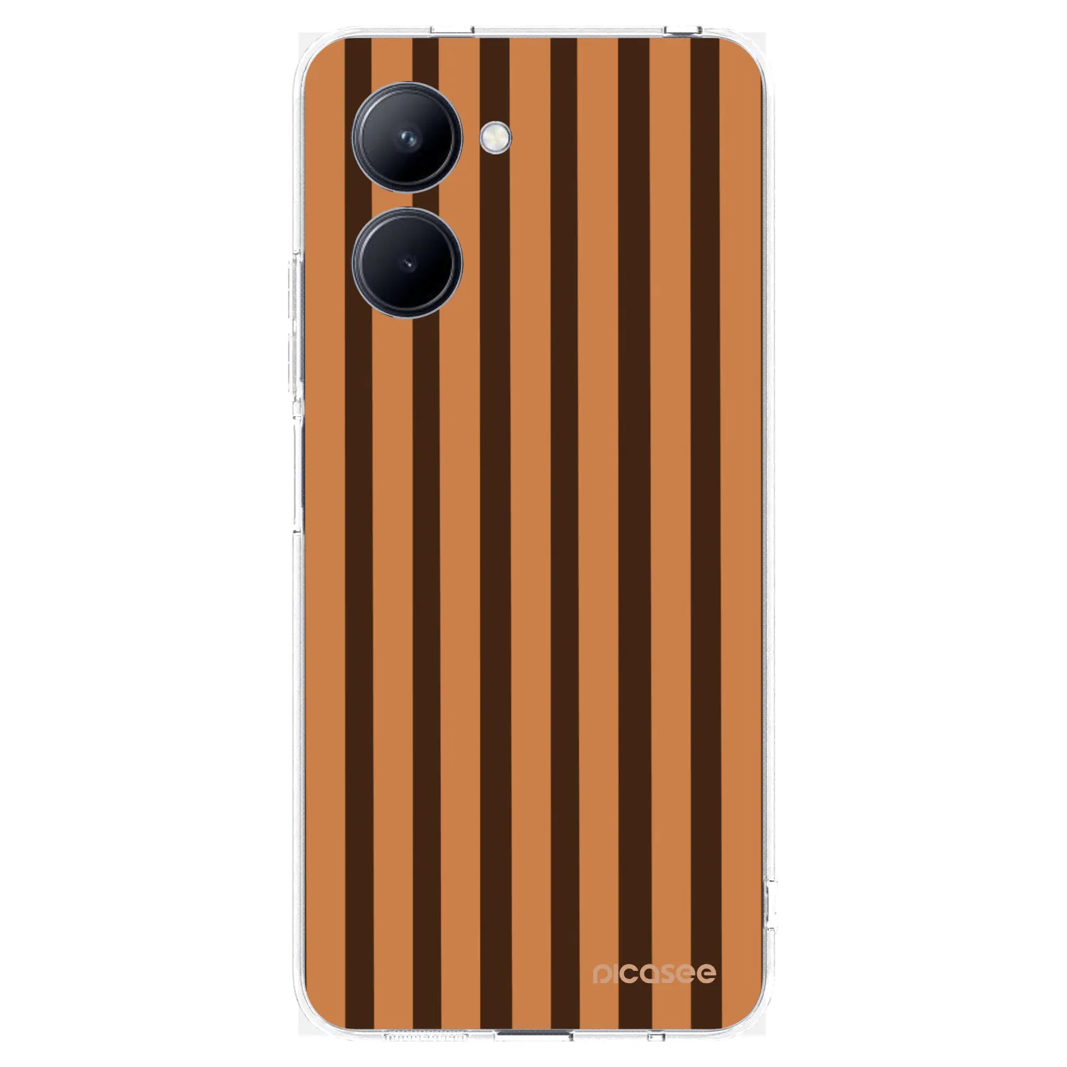 Picasee átlátszó szilikon tok az alábbi mobiltelefonokra Realme C33 (2023) - Caramel lines