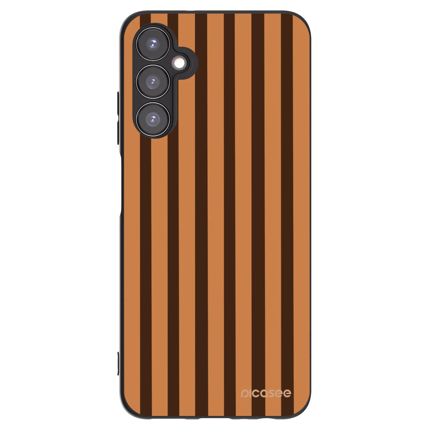Picasee fekete szilikon tok az alábbi mobiltelefonokra Samsung Galaxy A05s A057G - Caramel lines