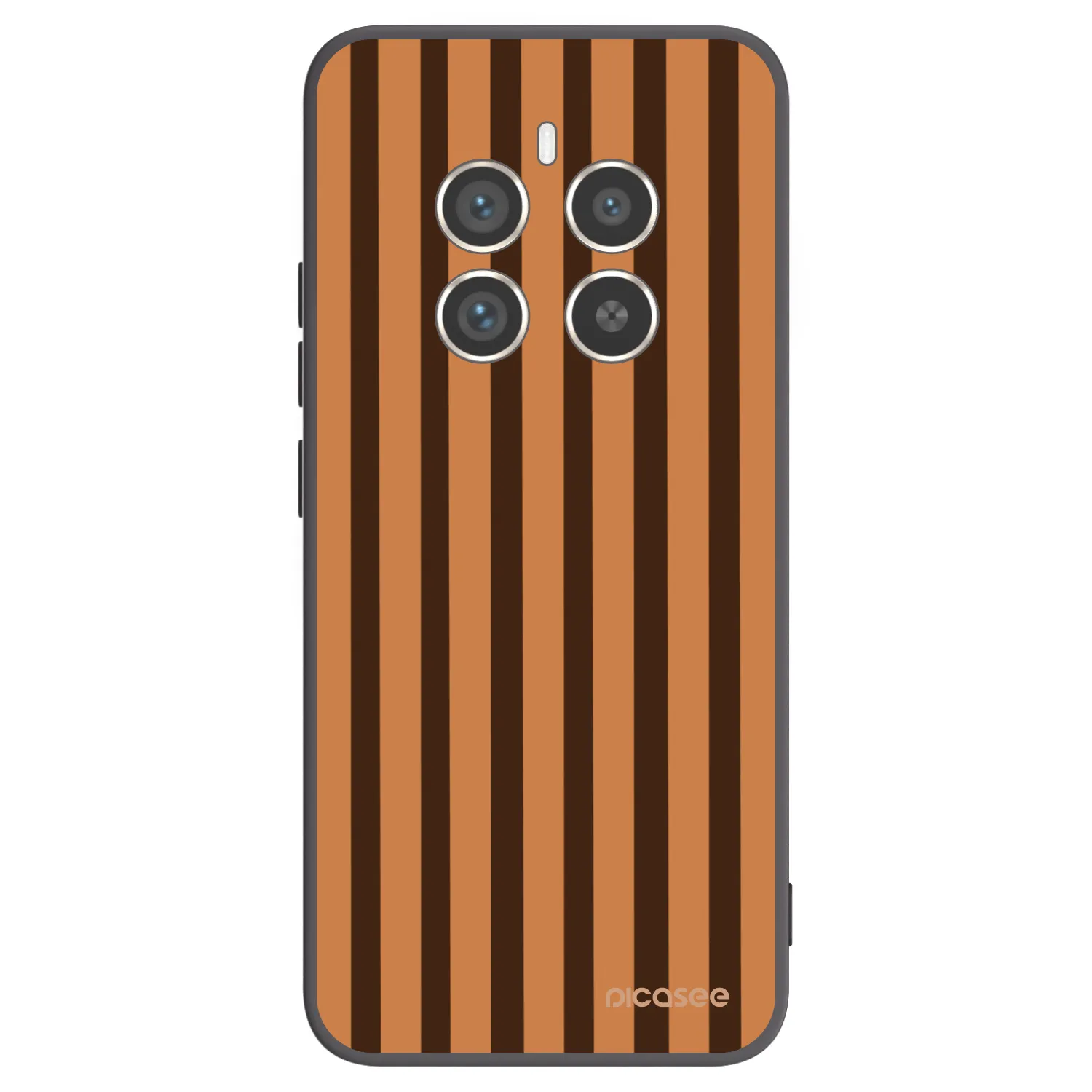 Picasee fekete szilikon tok az alábbi mobiltelefonokra Realme 12 Pro 5G - Caramel lines