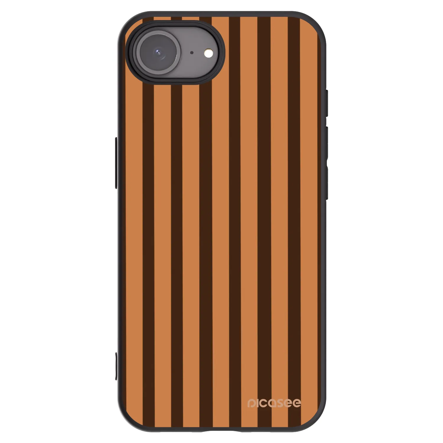 Picasee fekete szilikon tok az alábbi mobiltelefonokra Apple iPhone 16e - Caramel lines