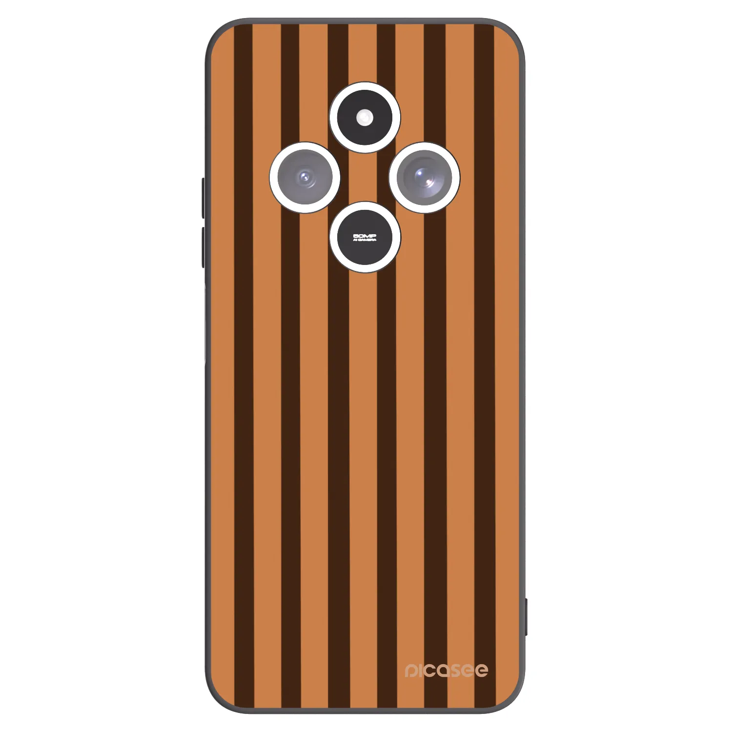 Picasee fekete szilikon tok az alábbi mobiltelefonokra Xiaomi Redmi 14C - Caramel lines