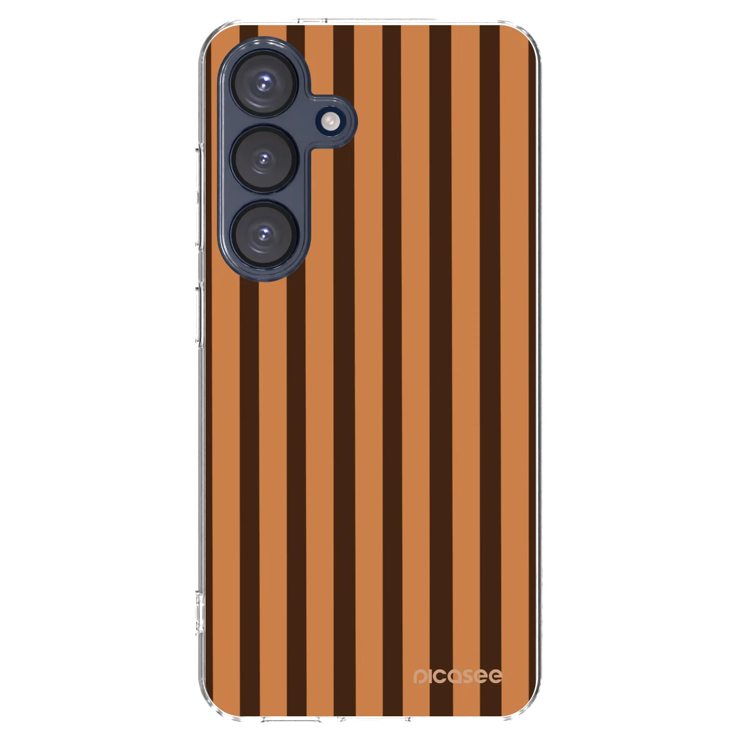 Picasee átlátszó szilikon tok az alábbi mobiltelefonokra Samsung Galaxy S25 5G - Caramel lines