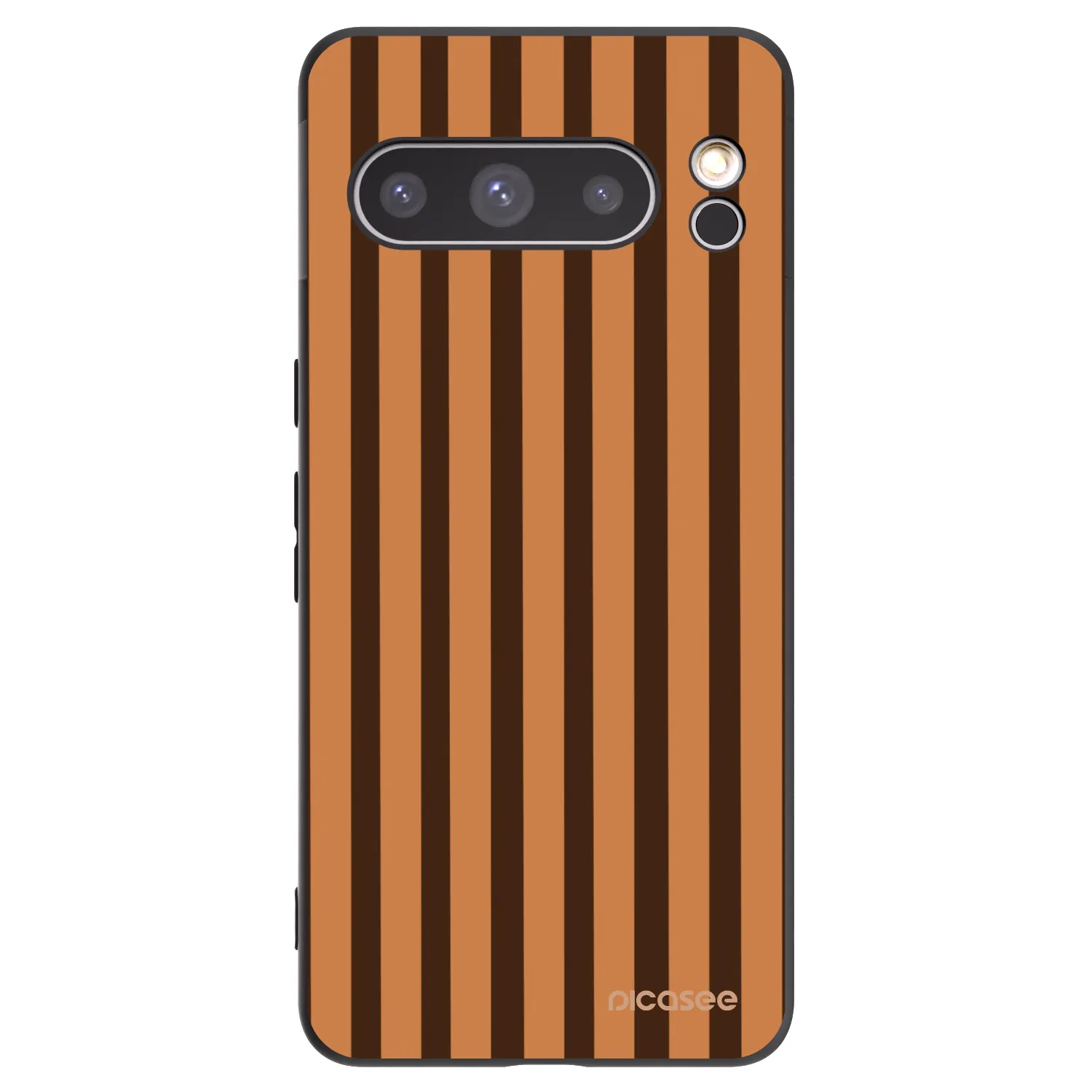 Picasee fekete szilikon tok az alábbi mobiltelefonokra Google Pixel 8 Pro - Caramel lines