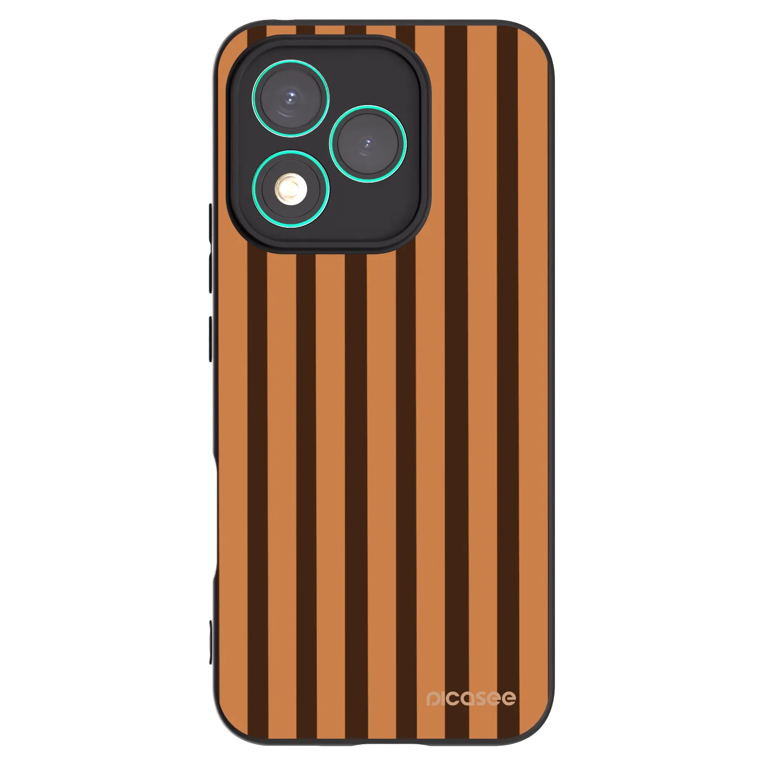Picasee fekete szilikon tok az alábbi mobiltelefonokra Honor 400 Lite 5G - Caramel lines