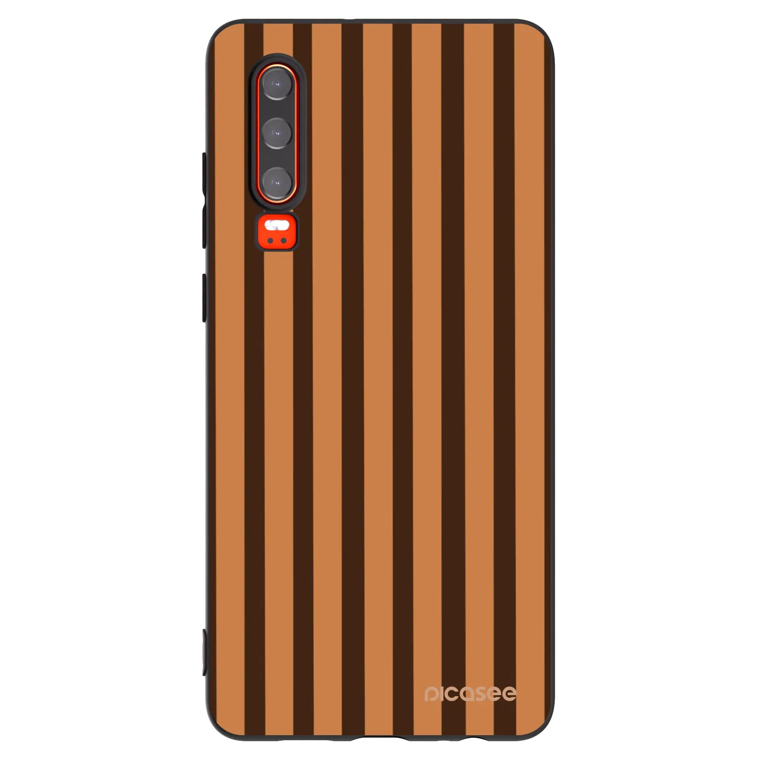 Picasee fekete szilikon tok az alábbi mobiltelefonokra Huawei P30 - Caramel lines
