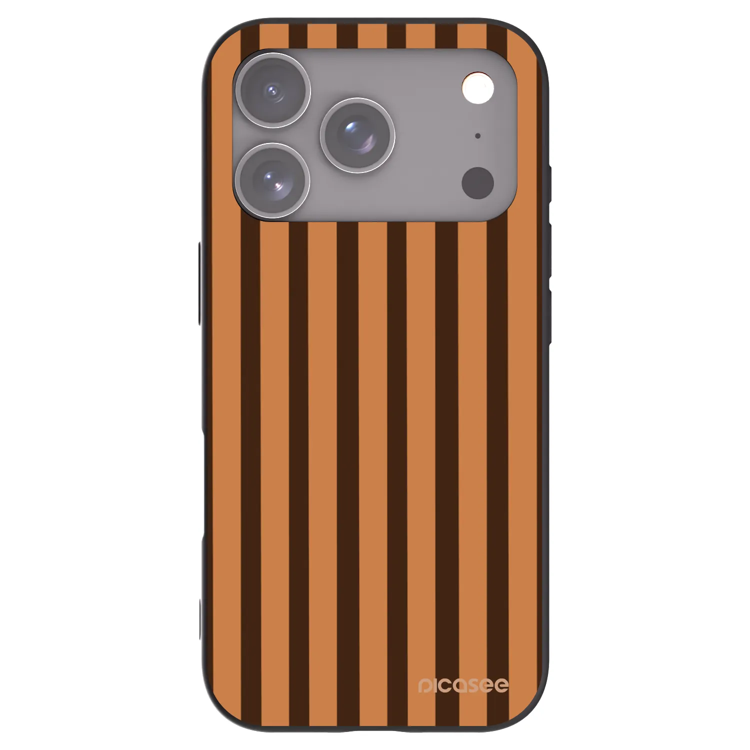 Picasee fekete szilikon tok az alábbi mobiltelefonokra Apple iPhone 17 Pro - Caramel lines