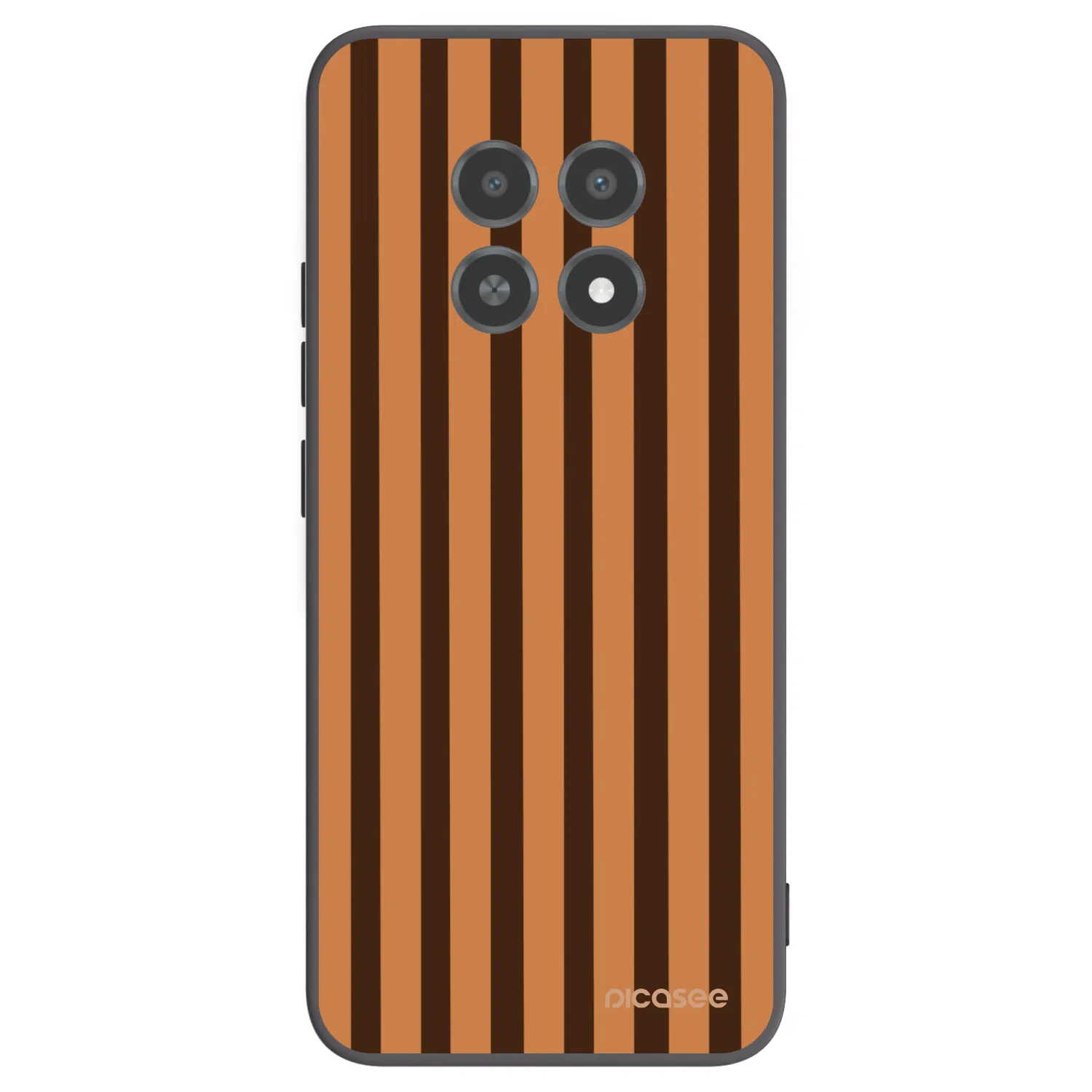 Picasee fekete szilikon tok az alábbi mobiltelefonokra Realme 12X - Caramel lines