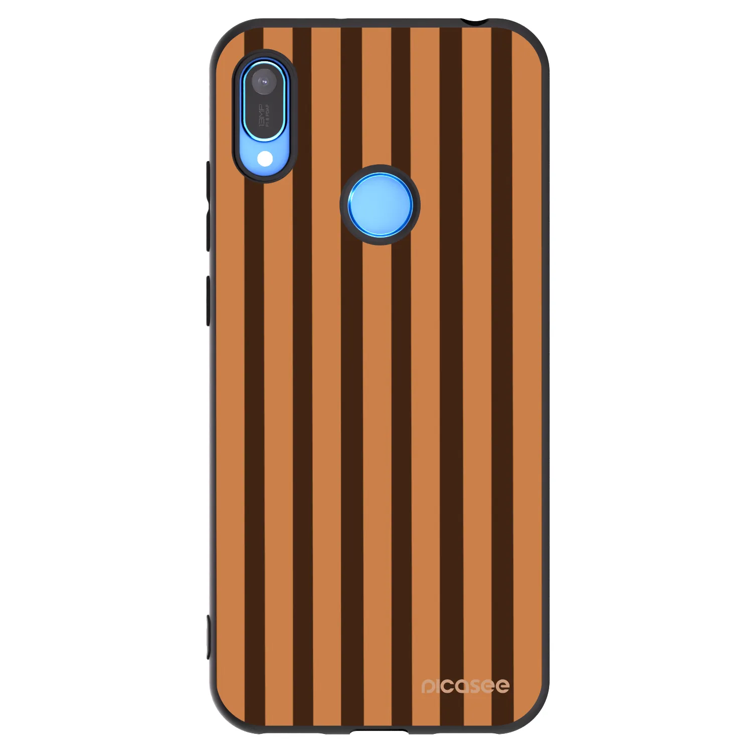 Picasee fekete szilikon tok az alábbi mobiltelefonokra Huawei Y6 2019 - Caramel lines