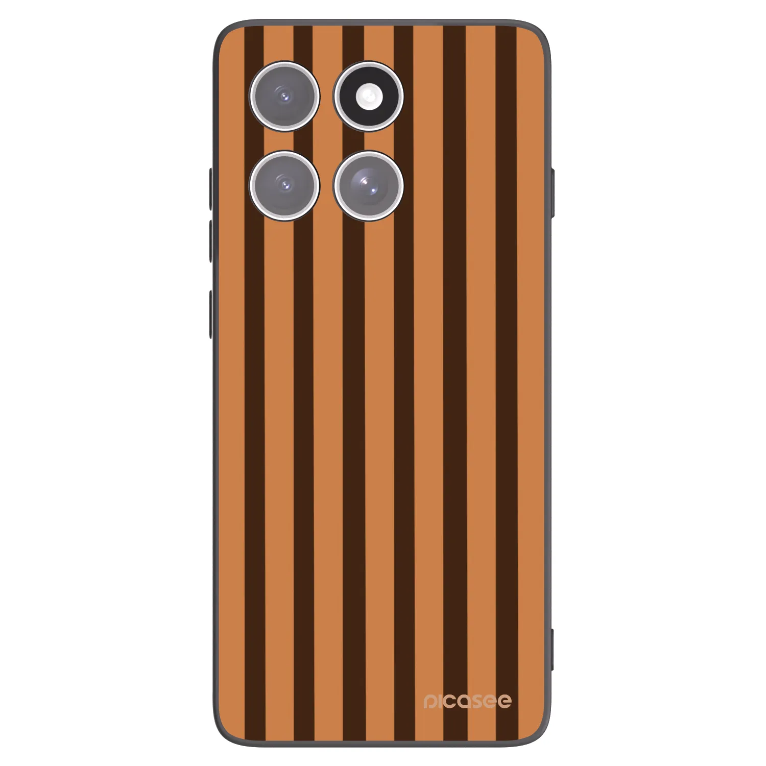 Picasee fekete szilikon tok az alábbi mobiltelefonokra Motorola Edge 60 Pro - Caramel lines