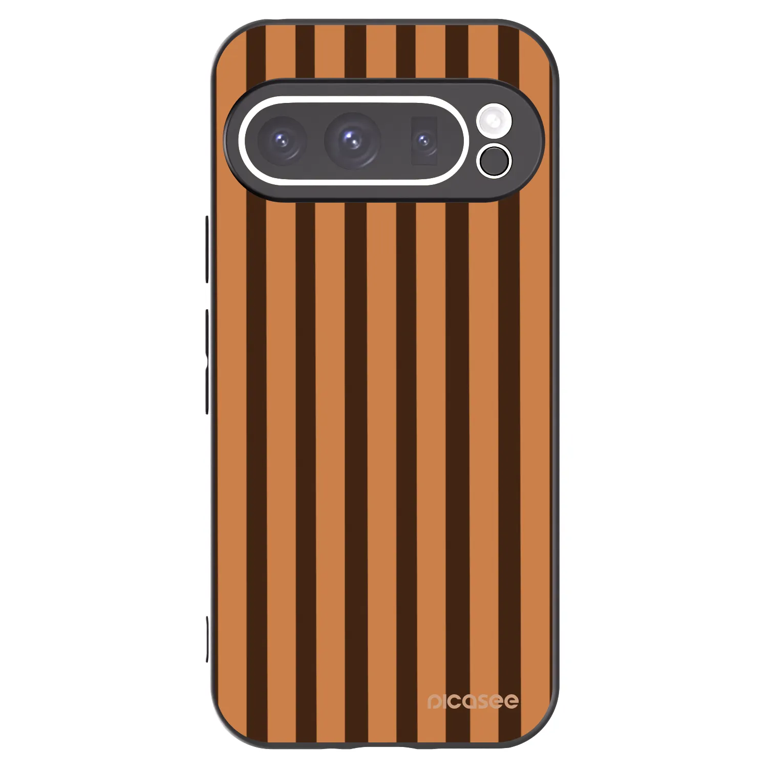 Picasee fekete szilikon tok az alábbi mobiltelefonokra Google Pixel 9 Pro XL - Caramel lines