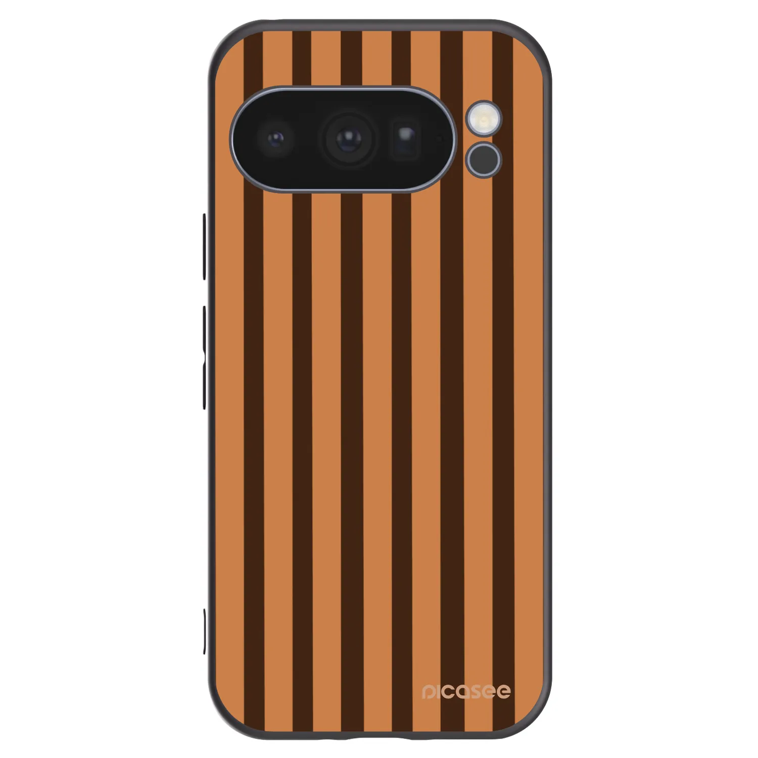 Picasee fekete szilikon tok az alábbi mobiltelefonokra Google Pixel 10 Pro - Caramel lines