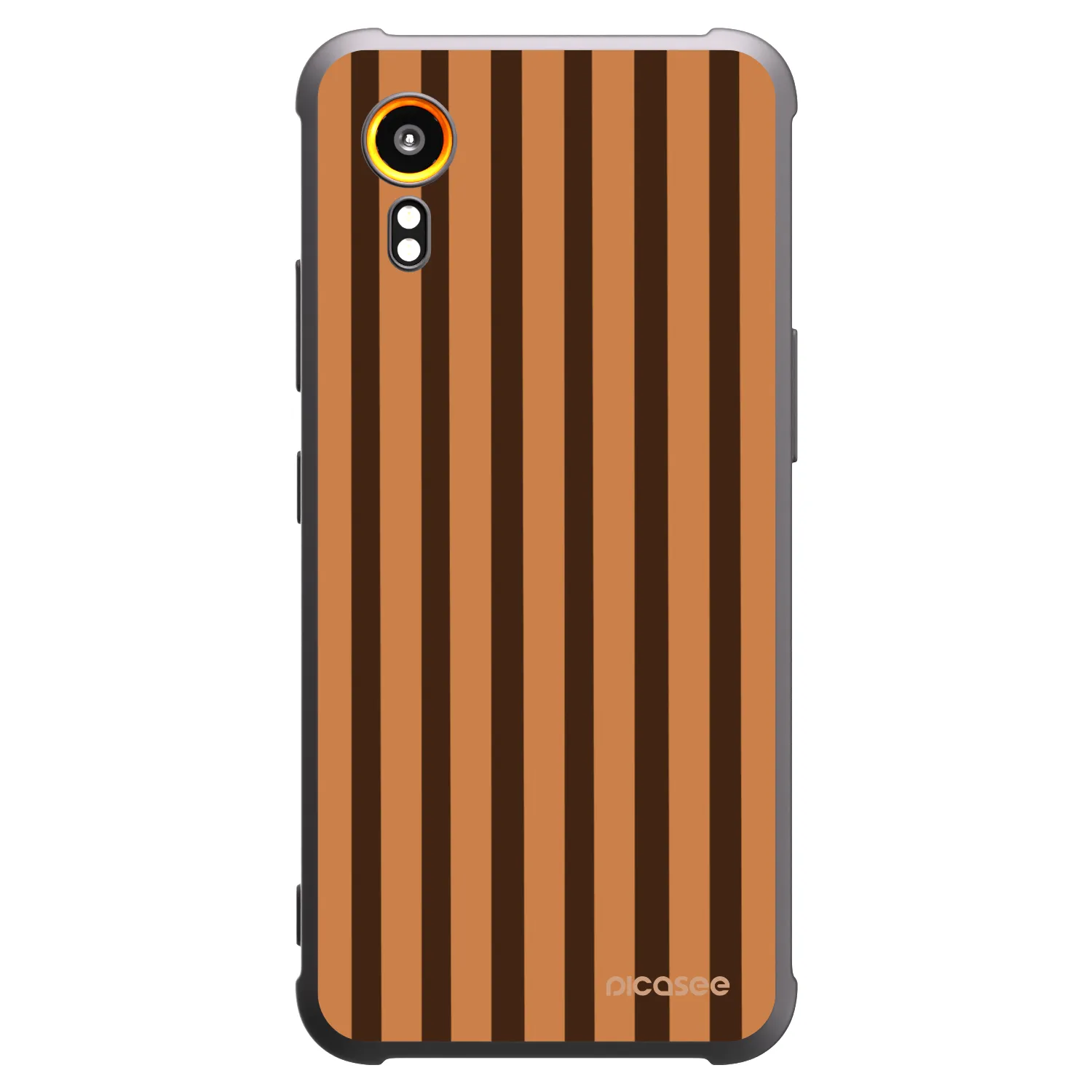 Picasee fekete szilikon tok az alábbi mobiltelefonokra Samsung Galaxy XCover 7 - Caramel lines