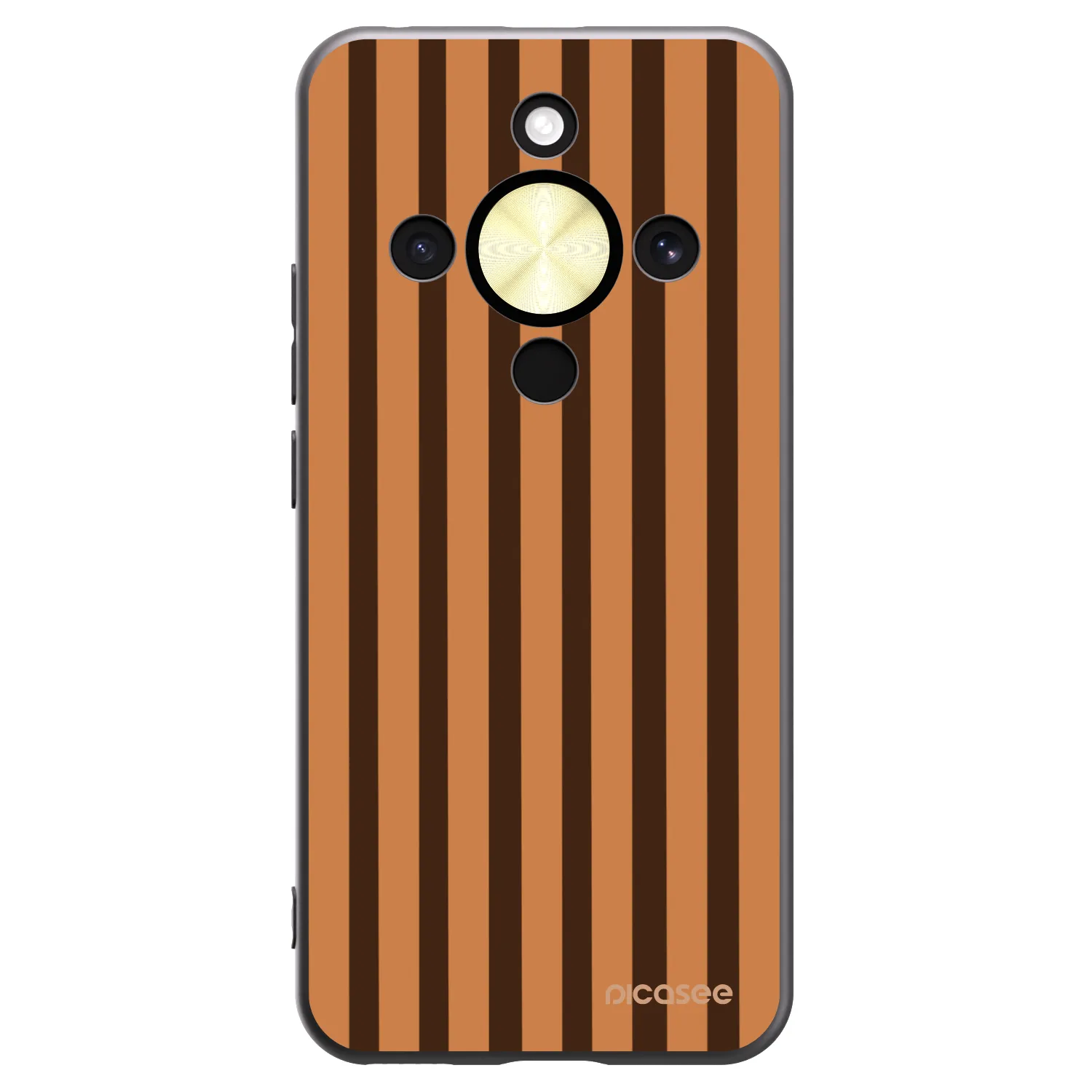 Picasee fekete szilikon tok az alábbi mobiltelefonokra Honor Magic8 Lite 5G - Caramel lines