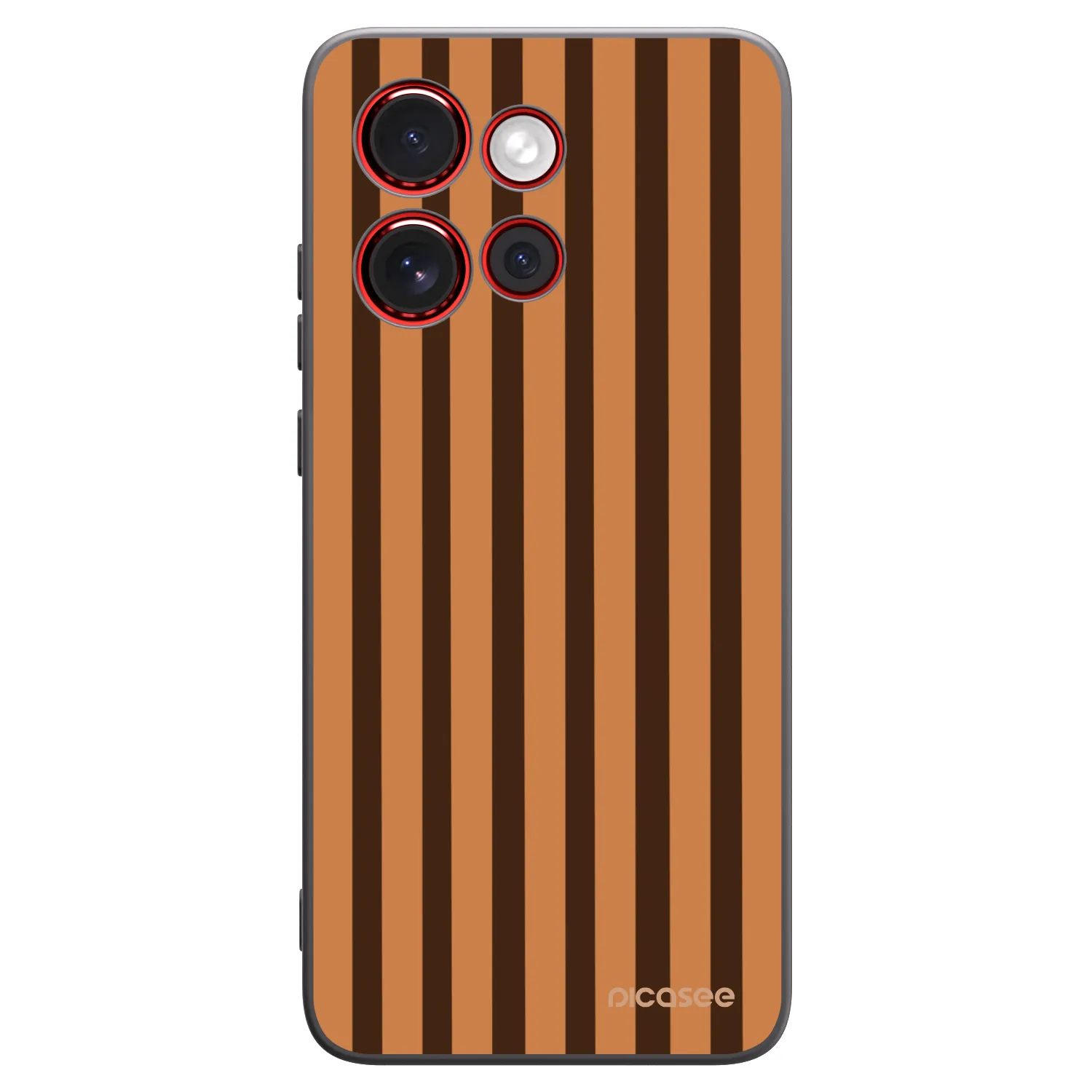Picasee fekete szilikon tok az alábbi mobiltelefonokra Motorola Edge 60 Neo 5G - Caramel lines